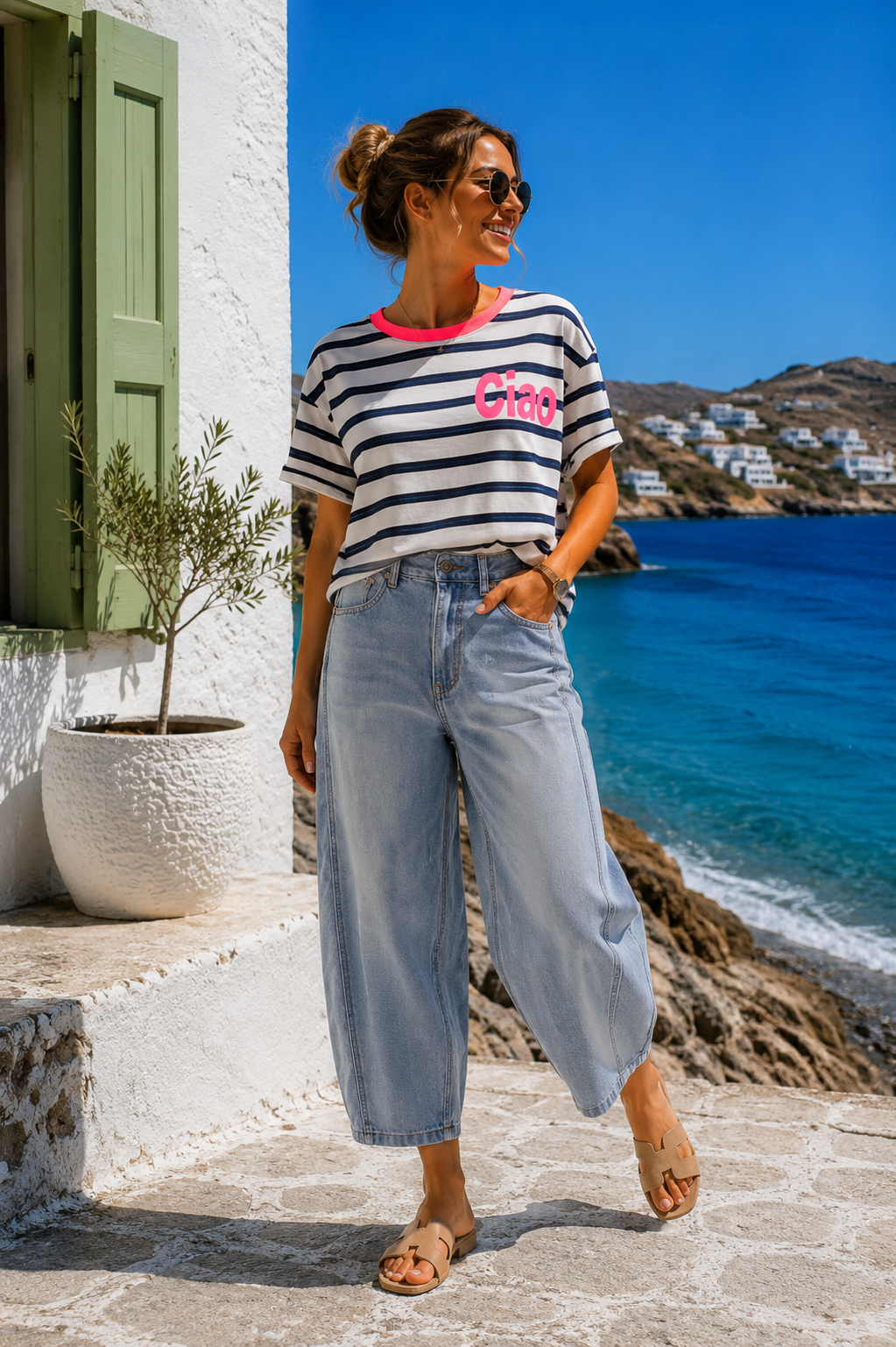 T-Shirt Stripes Ciao Nisida Made in Italy 34-40/42