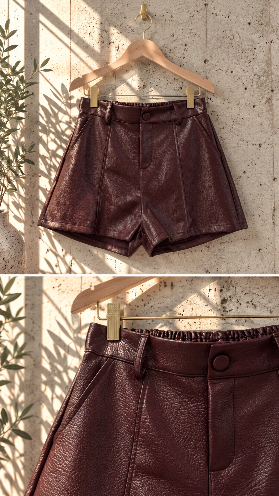 HO0116 – Trend Shorts in Lederoptik | Made in Italy Gr. 34-42/44