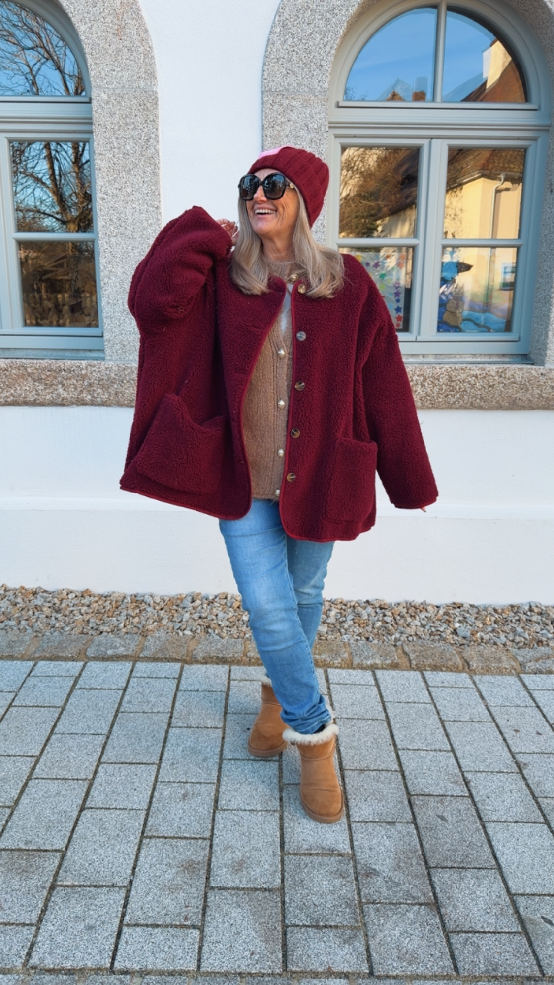 OVERSIZE TEDDY JACKE SONTJE Made in Italy 34-48/50