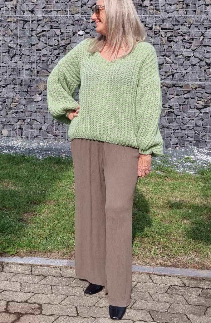 EDLE HOSE INESSA TAUPE Viskose Hose Made in Italy Palazzohose PANT Musselin Art 34-40 EDLE HOSE INESSA TAUPE Viskose Hose Made in Italy Palazzohose PANT Musselin Art 34-40