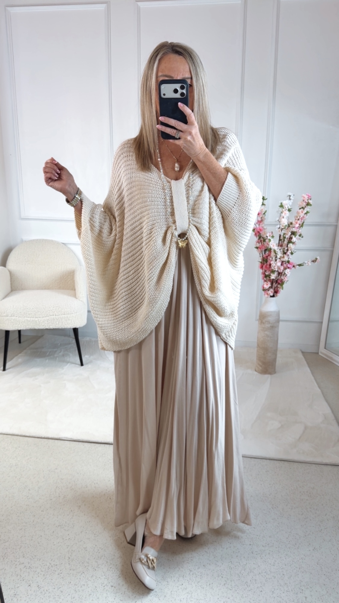 Strick-Poncho Giulietta Verde Made in Itlay 36-42/44