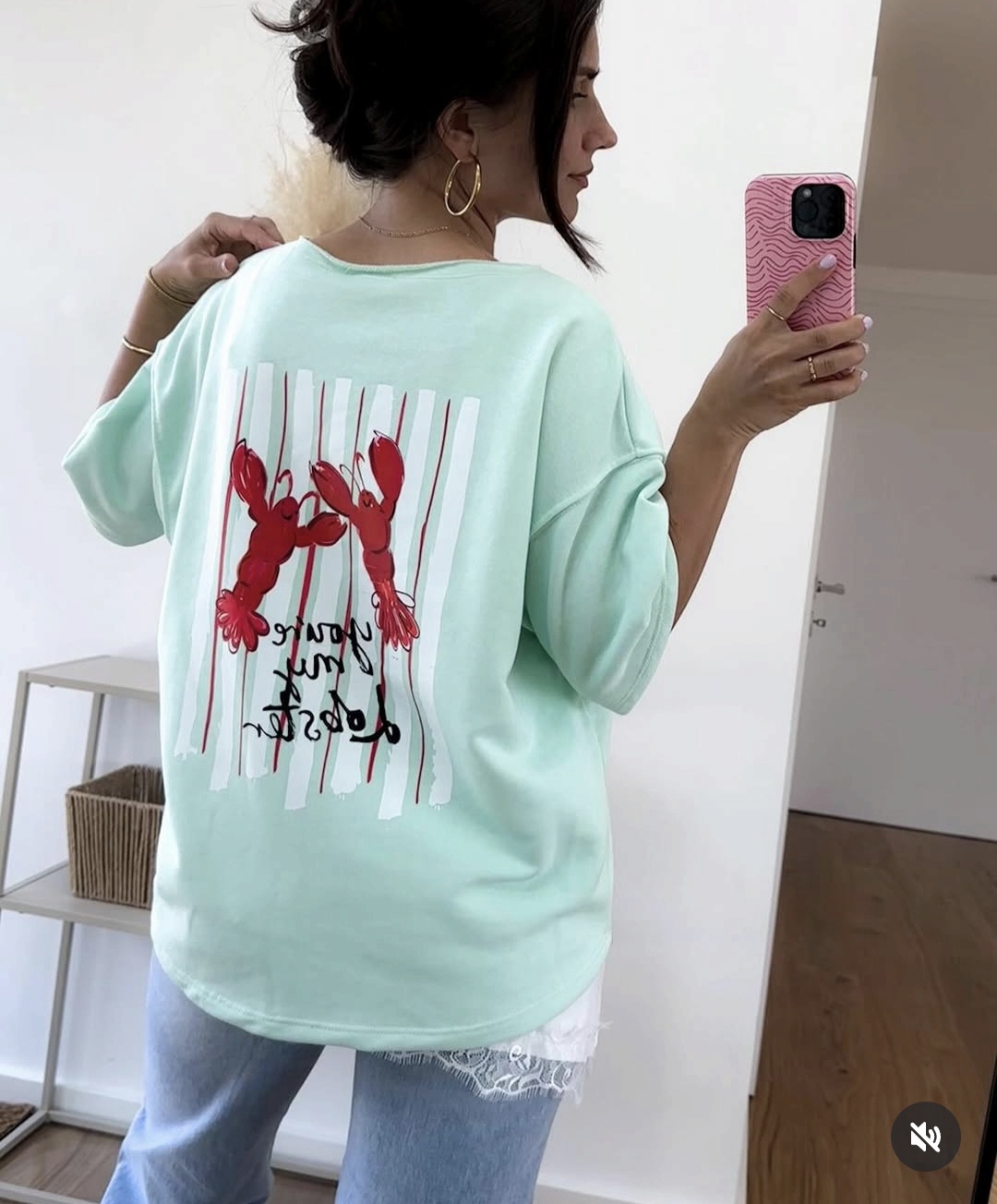🦞💚✨ Sweat T-Shirt Zymeria Lobster Made in Itlay 34-42/44