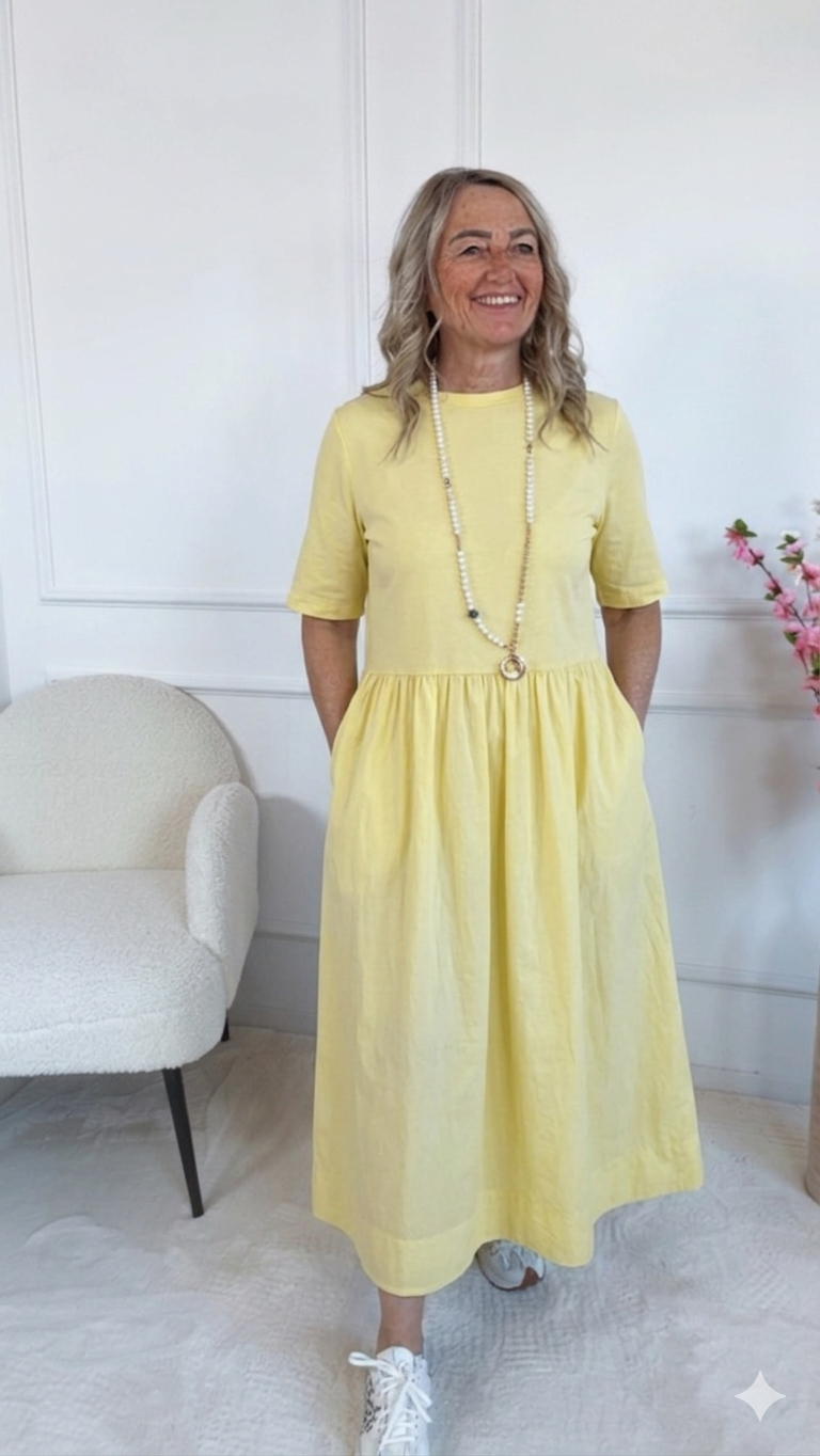 🌸✨ T-Shirt-Kleid Alviretta Uni Made in Italy 34-40/42