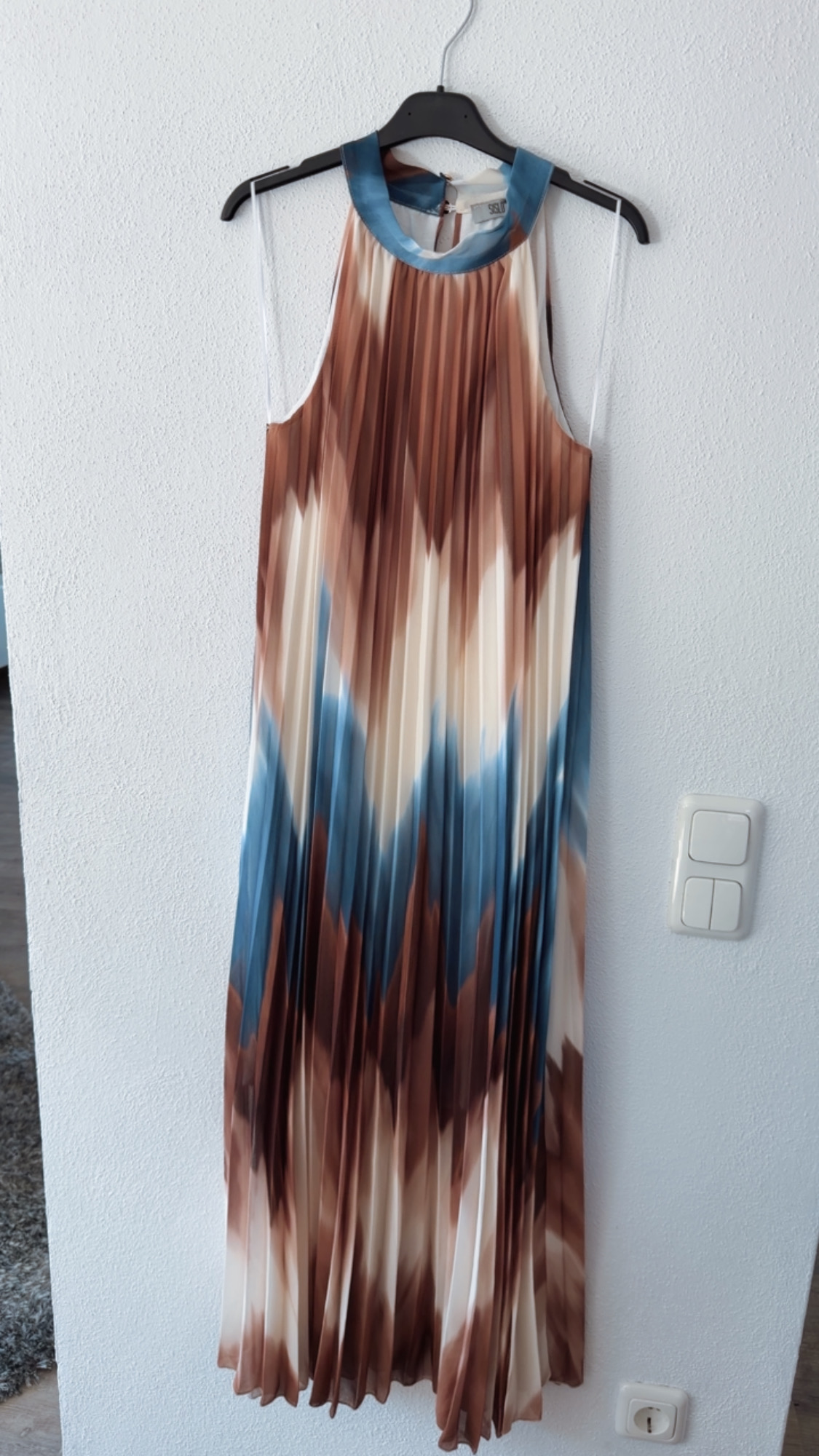 Maxi-Plissee-Kleid „Savina“ – Made in Italy  – ZickZack Muster Gr. 34-42