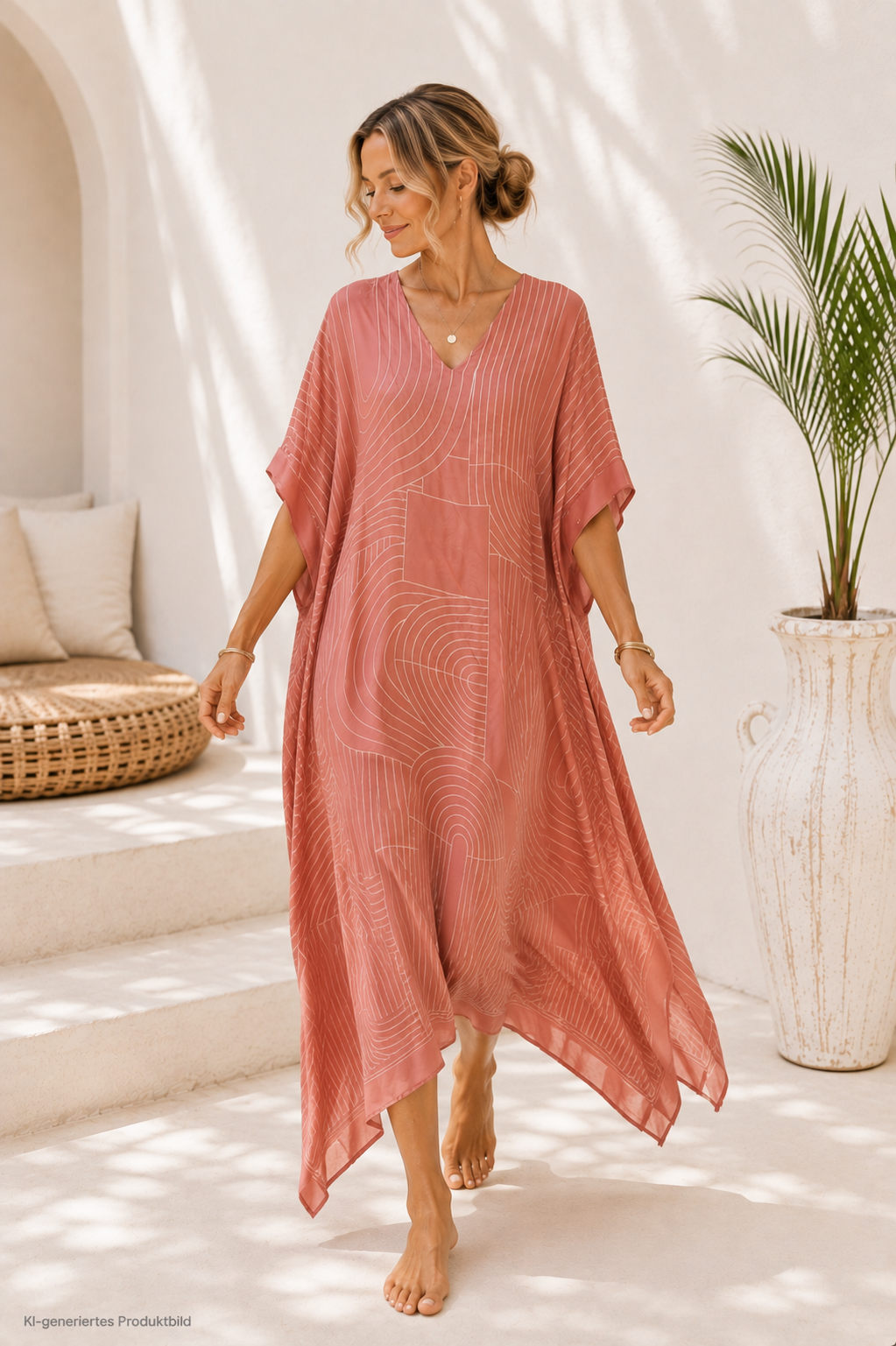 Maxi-Kleid Viskose-Seidenkleid Vanessa Made in Italy Gr. 34-42/44