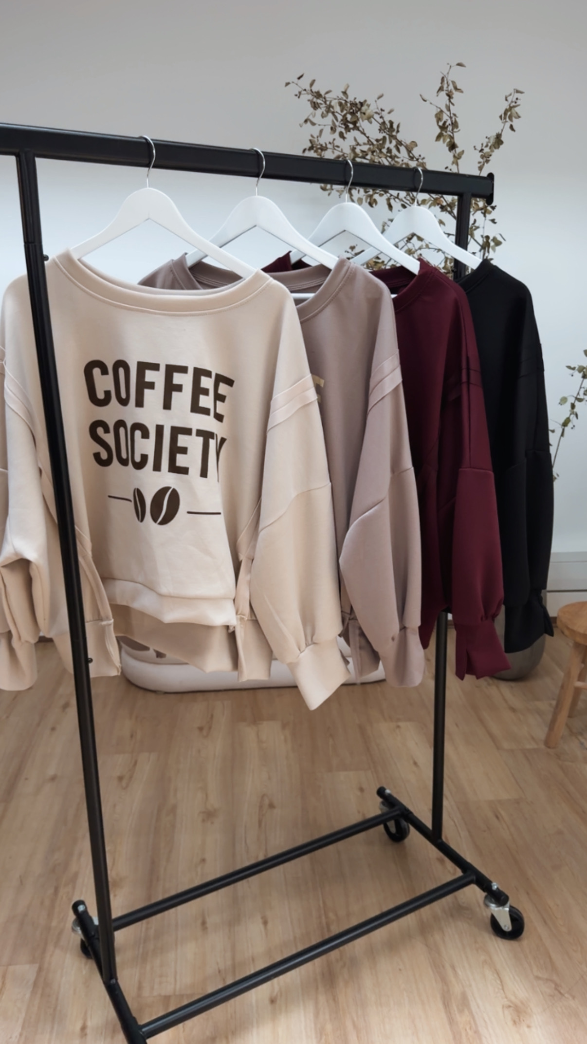 Sweatshirt aus Butterstoff COFFEE SOVIETY SW0177 I Made in Italy 34-42/44