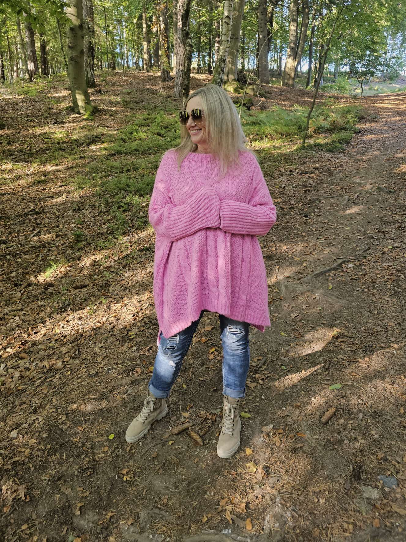 STRICKPULLOVER ZOPFMUSTER TARA Oversize Pullover Made in Italy 36 - 48/50 STRICKPULLOVER ZOPFMUSTER TARA Oversize Pullover Made in Italy 36 - 48/50