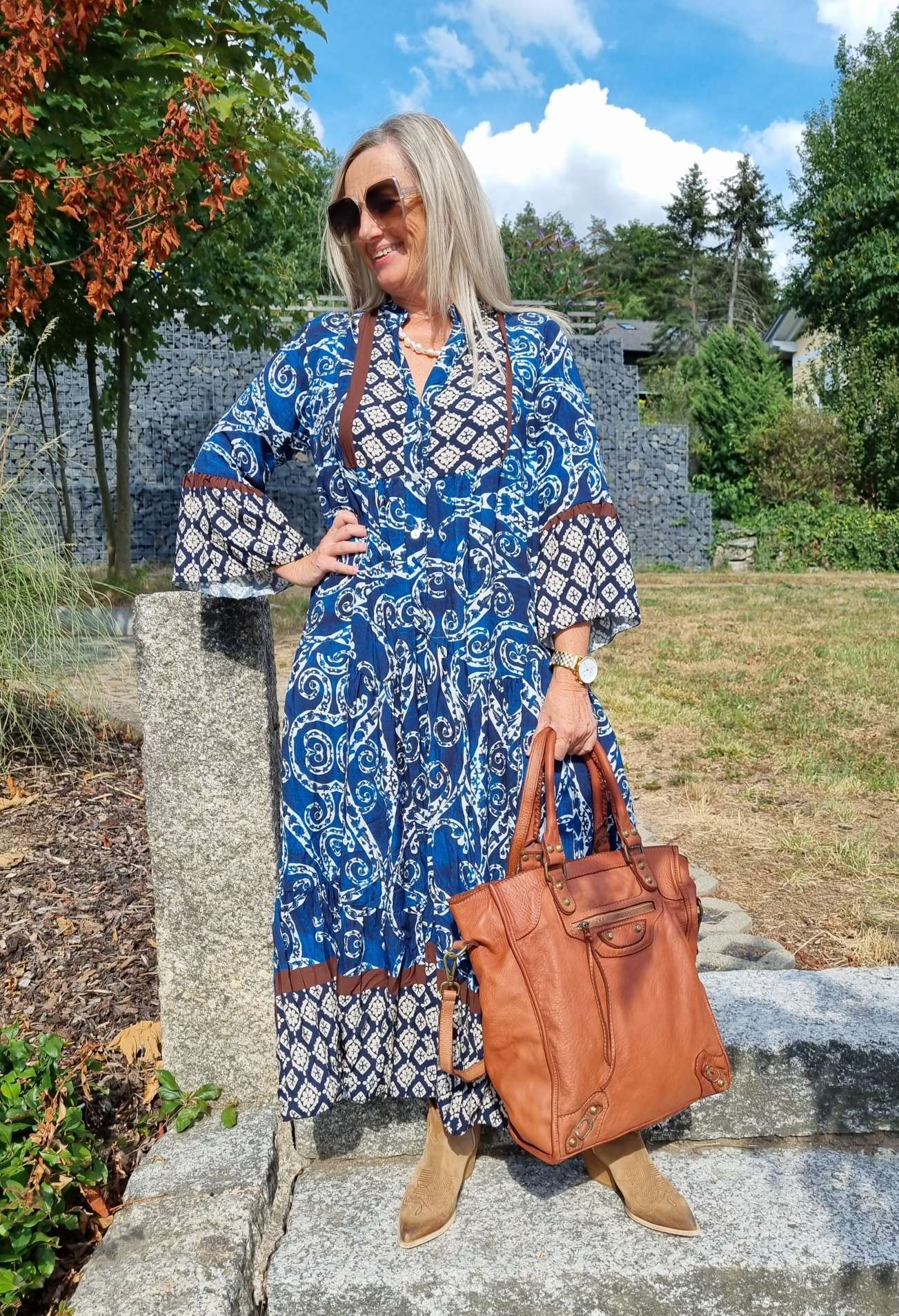 MAXI TUNIKA DRESS STROMBOLI BLAU 34-40/42 Made in Italy langes Kleid Hängerchen Tunikakleid MAXI TUNIKA DRESS STROMBOLI BLAU 34-40/42 Made in Italy langes Kleid Hängerchen Tunikakleid