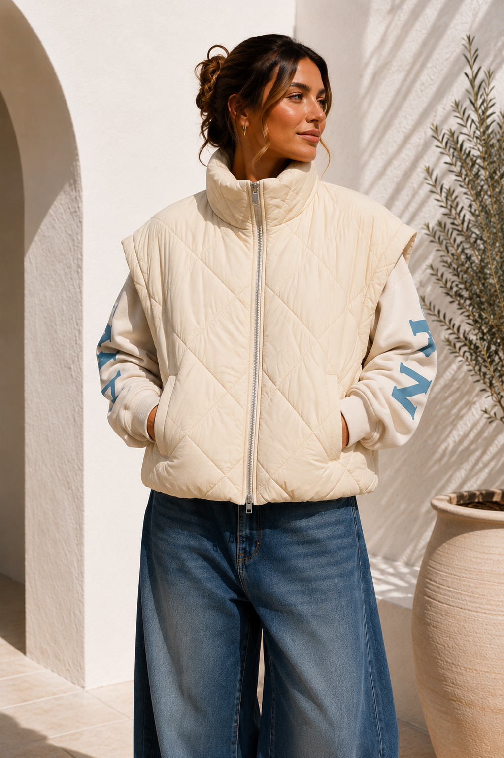 Steppjacke Svenja – Made in Italy – lässiger Spätsommer-Look Gr. 34-42