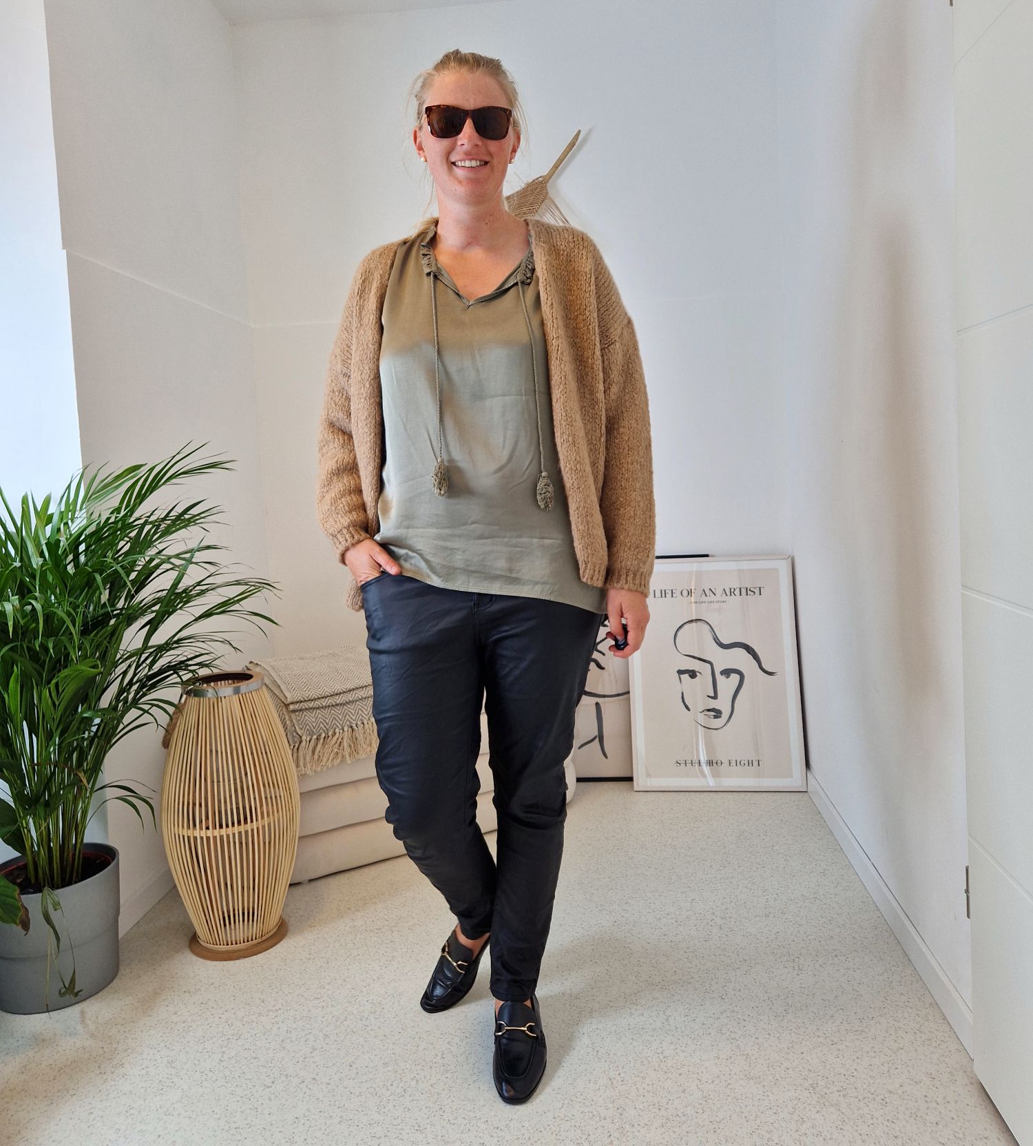 KNIT CARDIGAN MILLY CAMEL 34-42 Made in Italy kurze Strickjacke KNIT CARDIGAN MILLY CAMEL 34-42 Made in Italy kurze Strickjacke