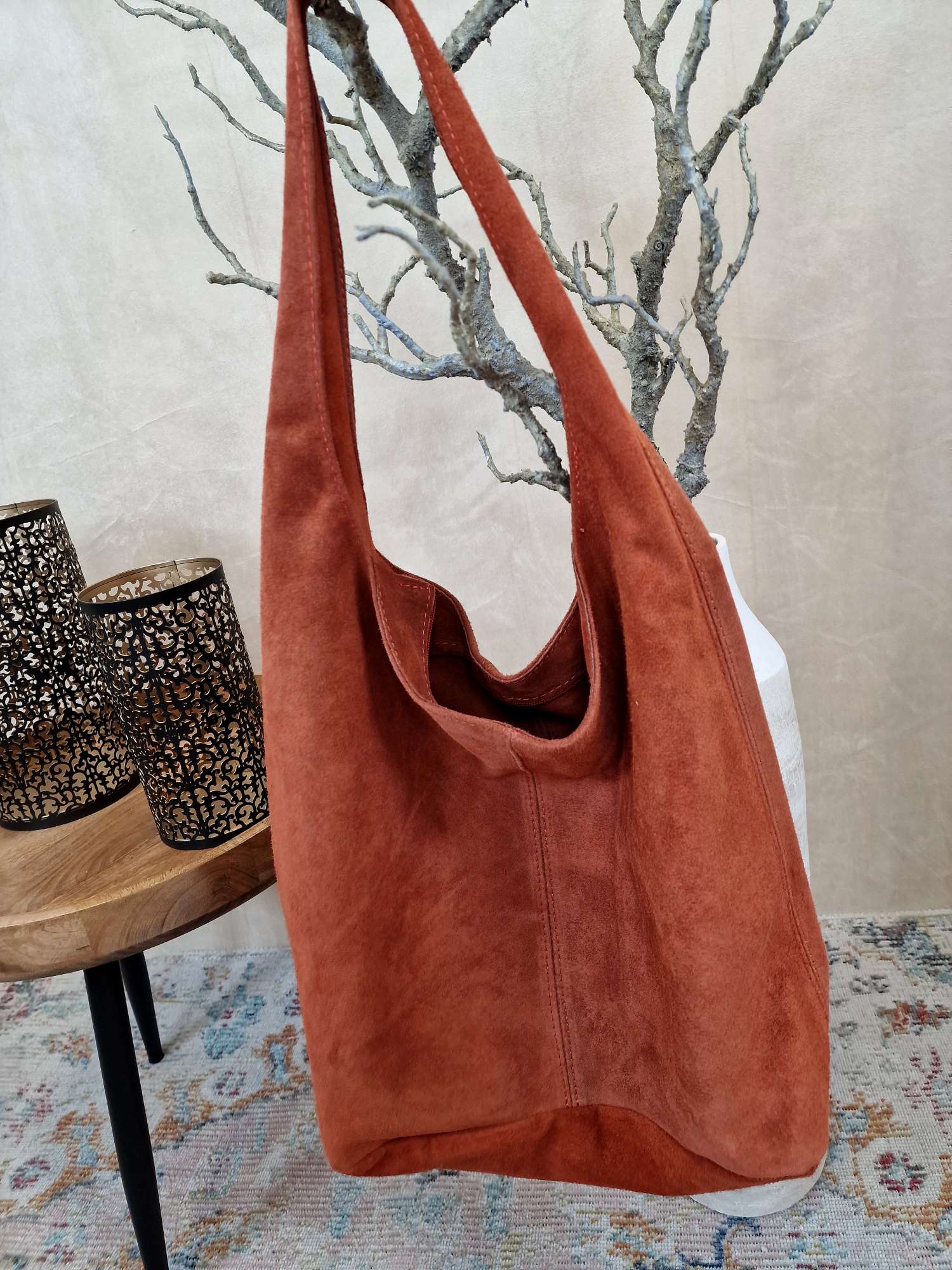 WILDLEDER SHOPPER VRONI ROST Made in Italy Leder Tasche versch. Farben WILDLEDER SHOPPER VRONI ROST Made in Italy Leder Tasche versch. Farben