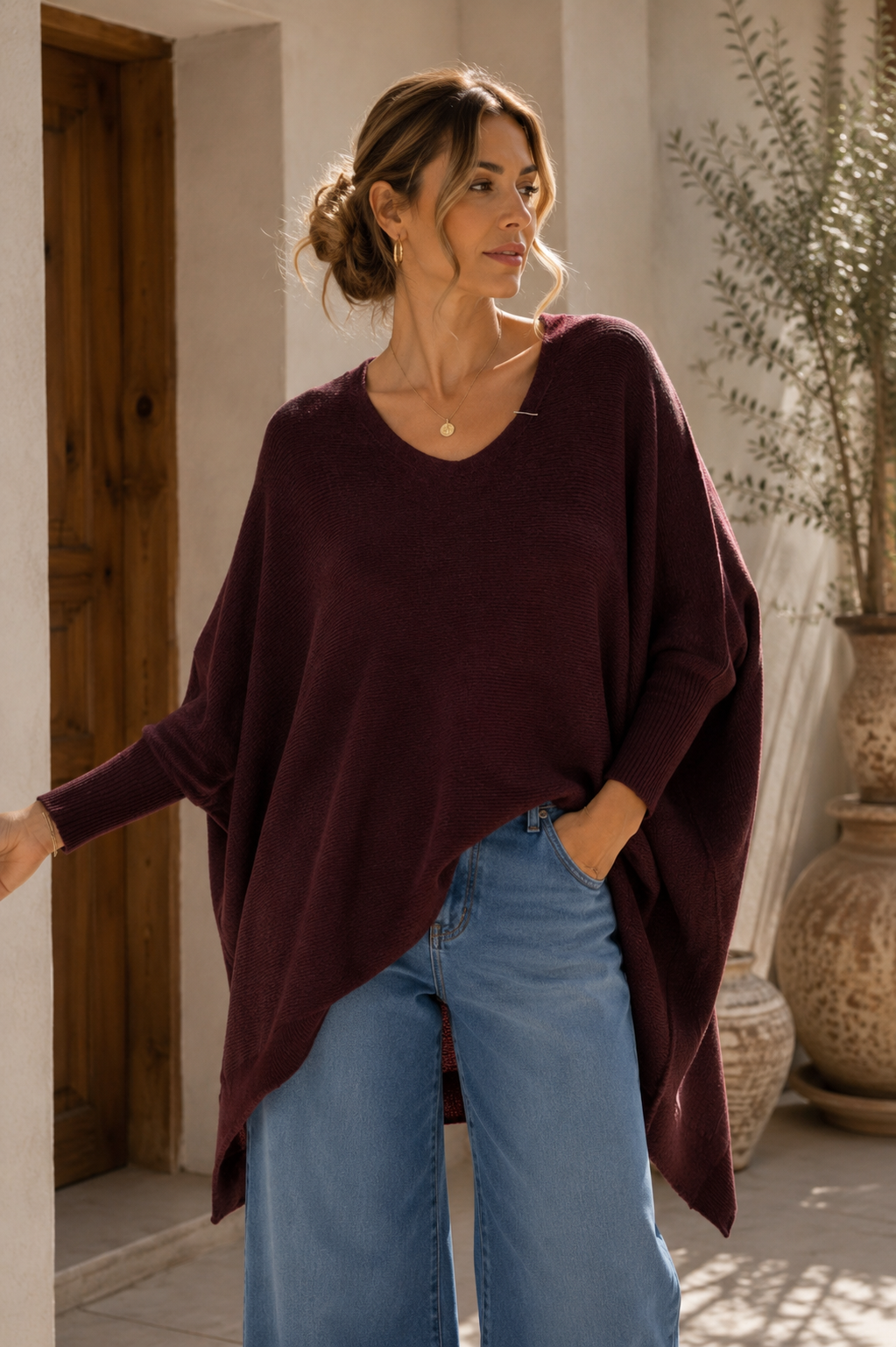 OVERSIZE KNIT SWEATER SIGRID Made in Italy 34-44/46 Strick Pullover
