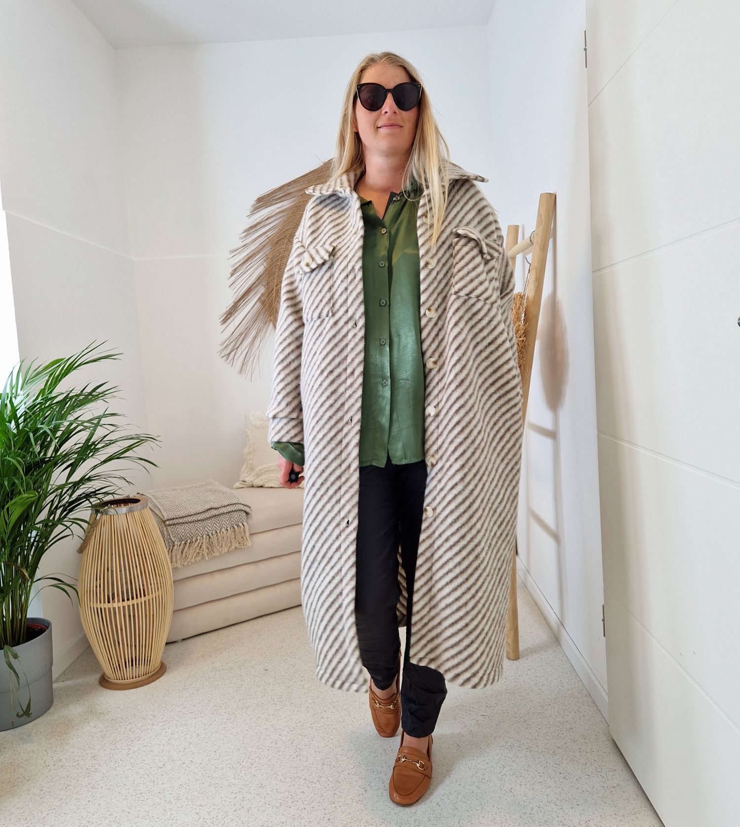 WOLL MANTEL PIA STRIPES BRAUN 36-42 Made in Italy Winter Jacke Fleece Mantel COAT Kopie WOLL MANTEL PIA STRIPES BRAUN 36-42 Made in Italy Winter Jacke Fleece Mantel COAT Kopie