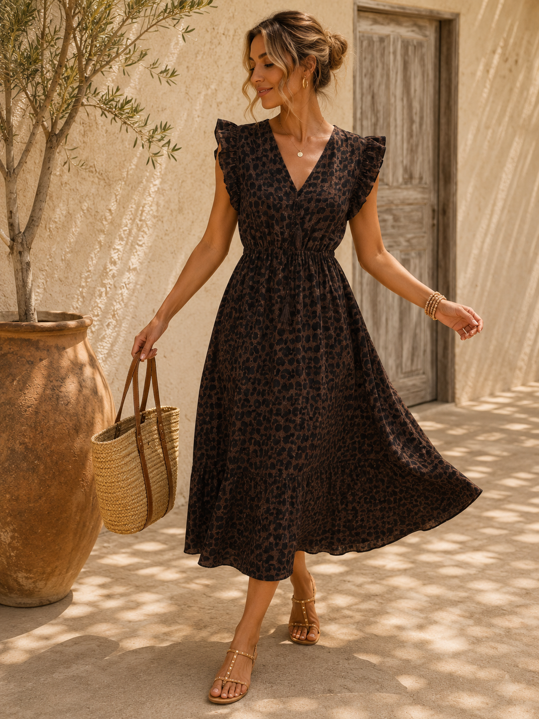 Kleid Arusha – Musselinkleid mit Boho-Charme  – Made in Italy |  tragbar bis Größe 42/44