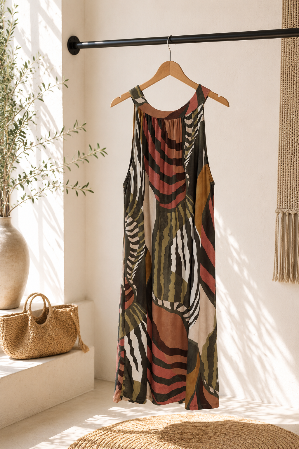 Kleid Marella – Sommerkleid mit grafischem Print Made in Italy Gr, 34-42