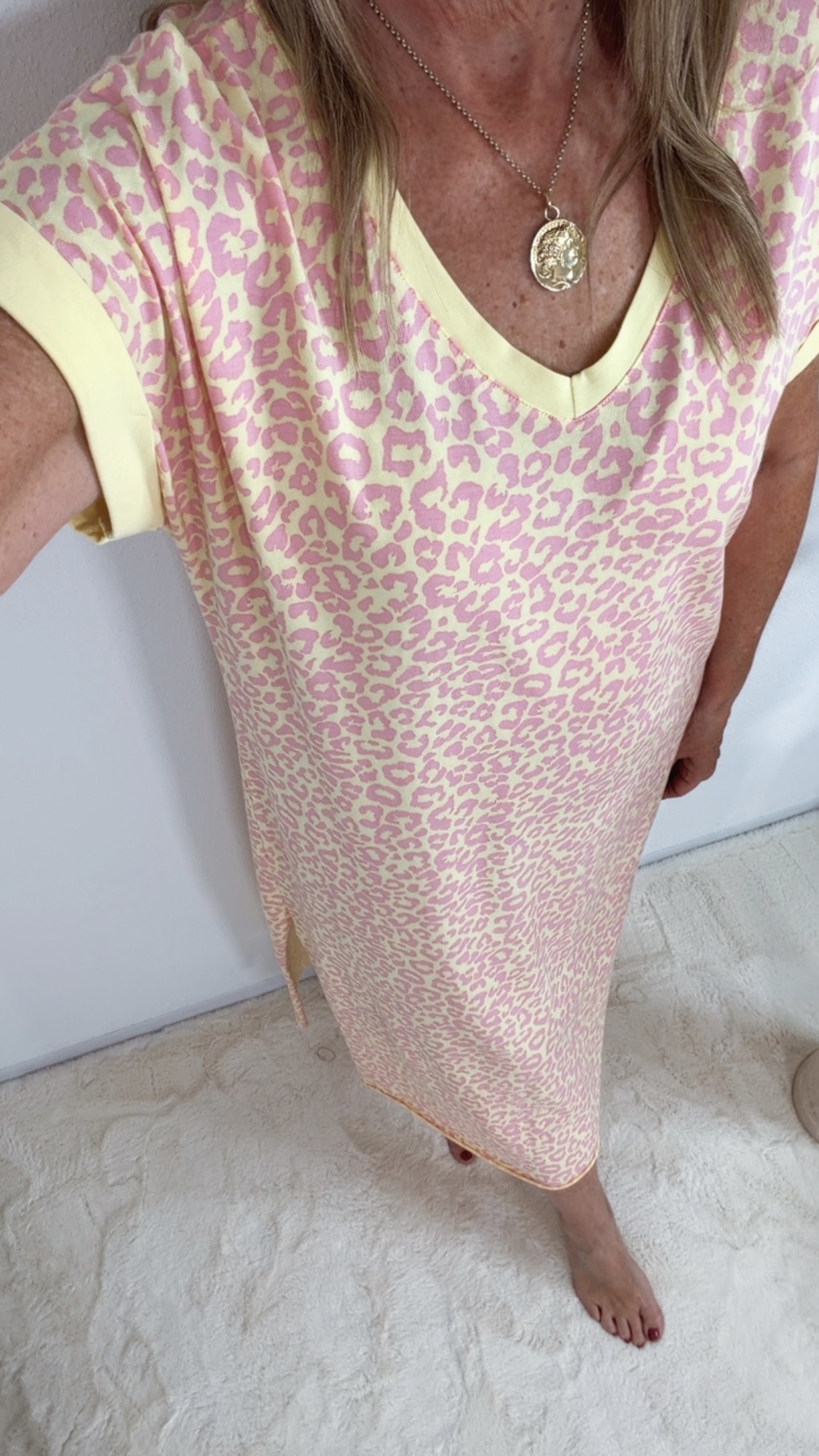 💛🐆✨ Leo-T-Shirt Kleid Valerissima Made in Italy 34-40/42