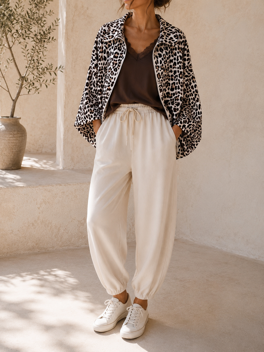 Ballon-Jogpant Amaris – lässige Basic Pants für jeden Tag Made in Italy 34-42/44