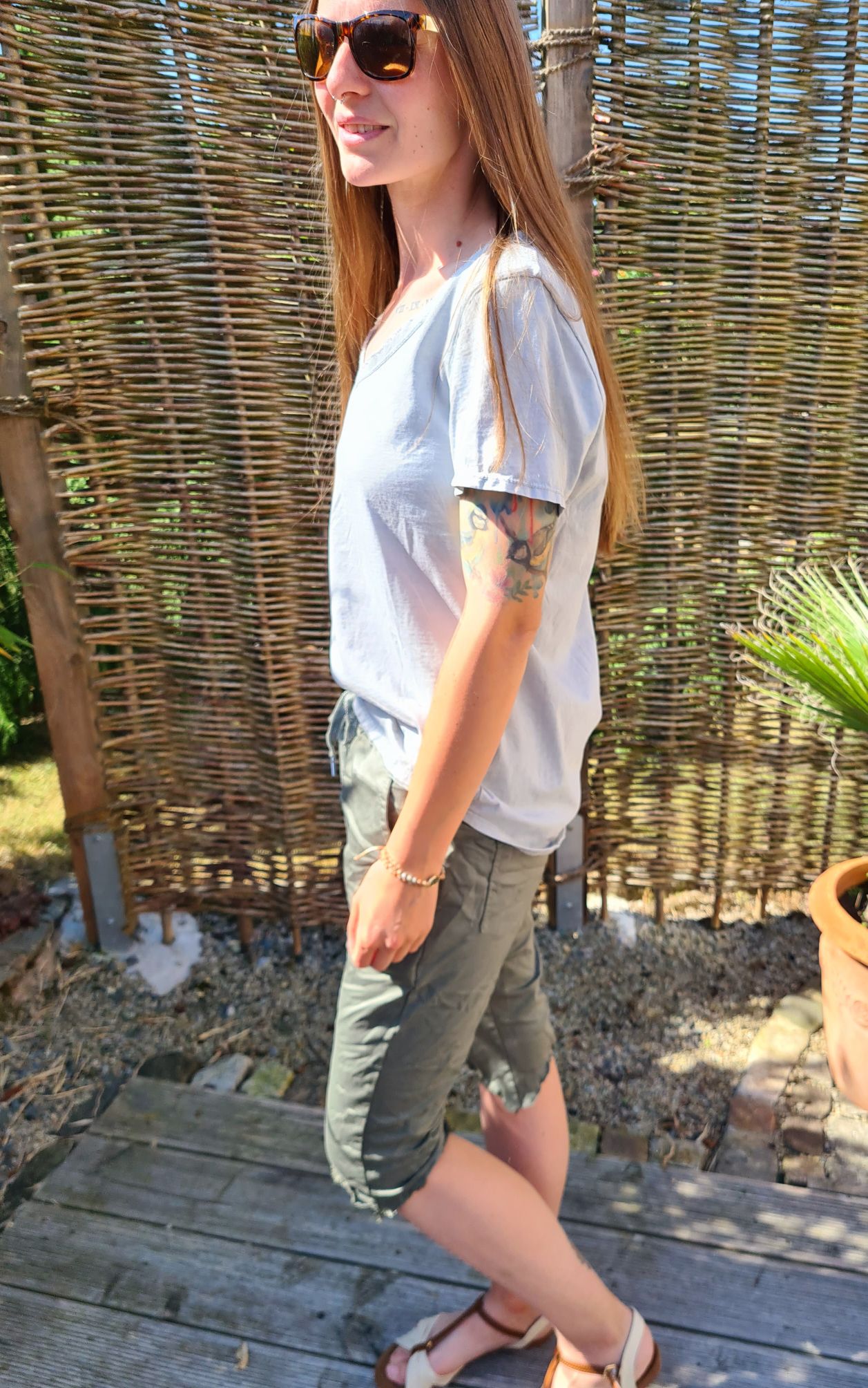 T-SHIRT BLANCO HELLGRAU 34-38/40 Made in Italy Basic Shirt Kurzarm Vintage Look T-SHIRT BLANCO HELLGRAU 34-38/40 Made in Italy Basic Shirt Kurzarm Vintage Look