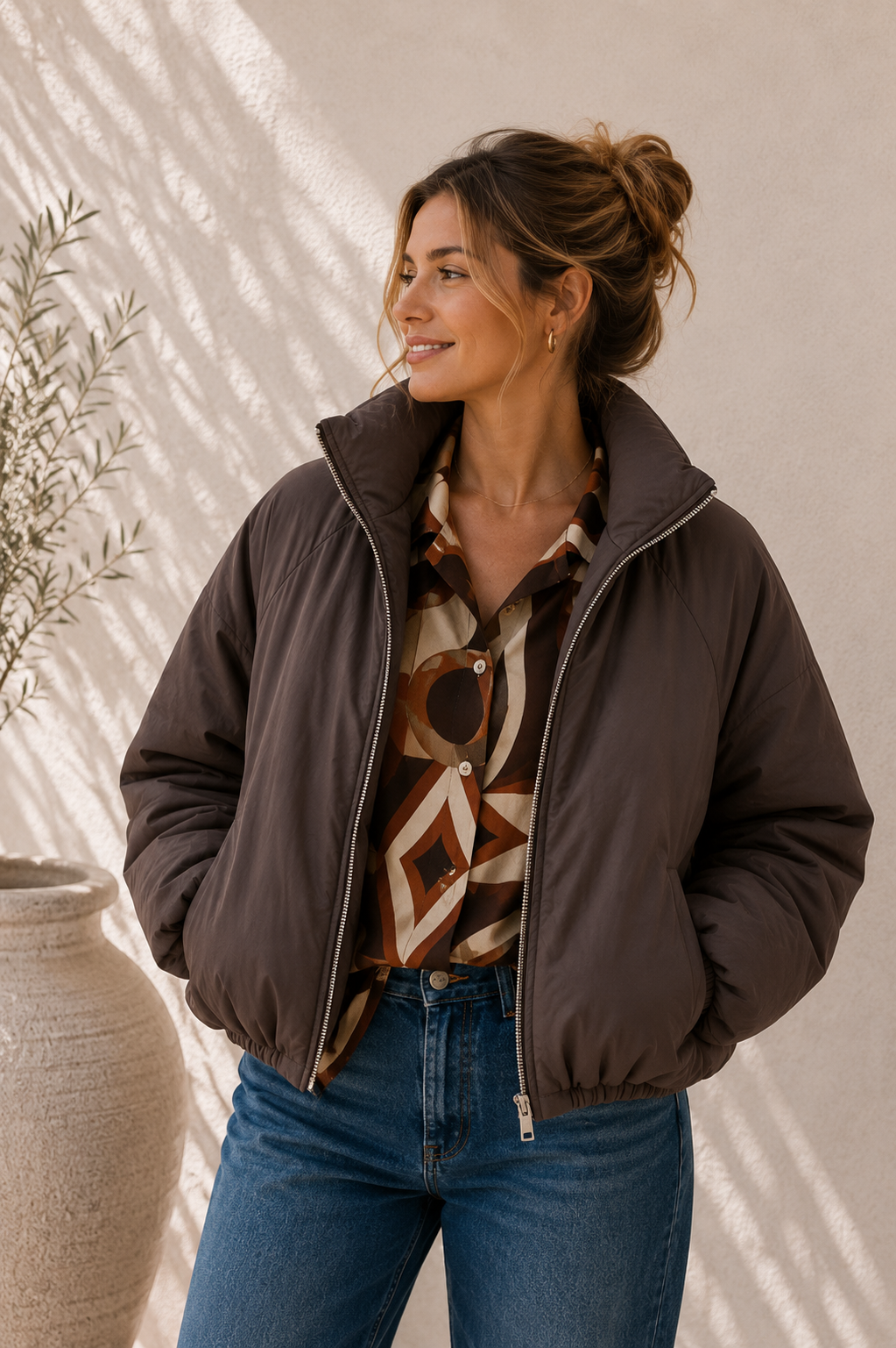 Jacke Puffy Monika – lässiger Allrounder für die Übergangszeit Made in Italy 34-40/42