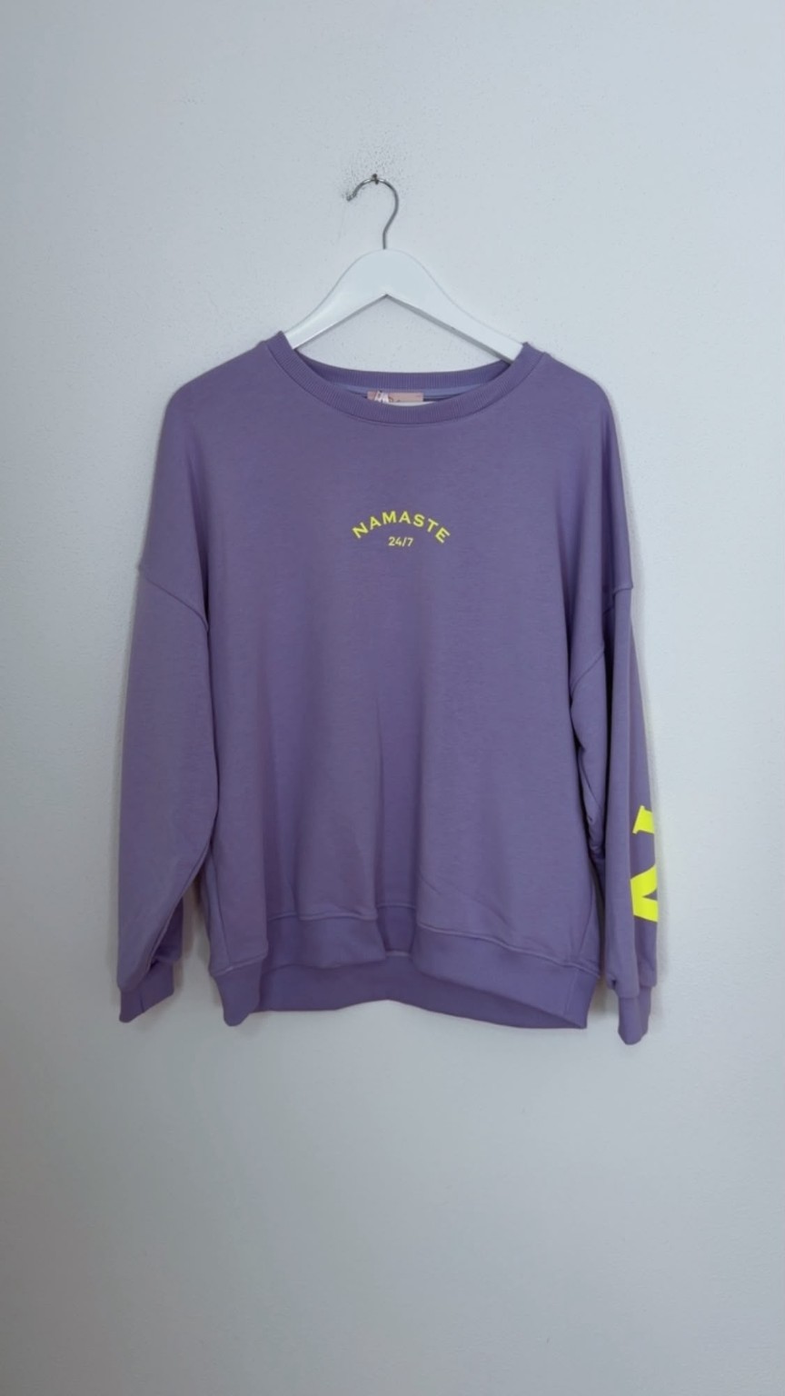 Sweatshirt „Namaste 24/7 Uni“ – Made in Italy | One Size bis ca. Gr. 42