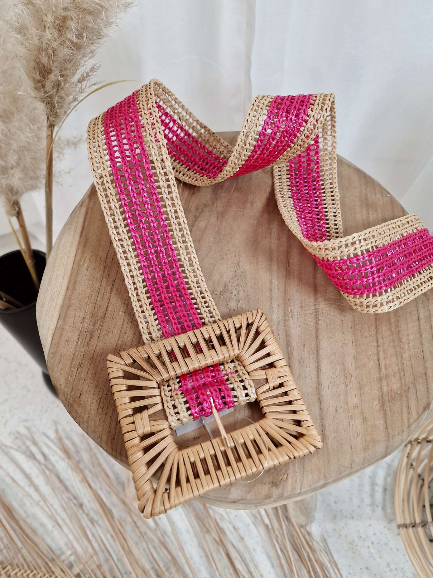BAST BELT KAILANI PINK Italy Style Damen Hüftgürtel Taillengürtel