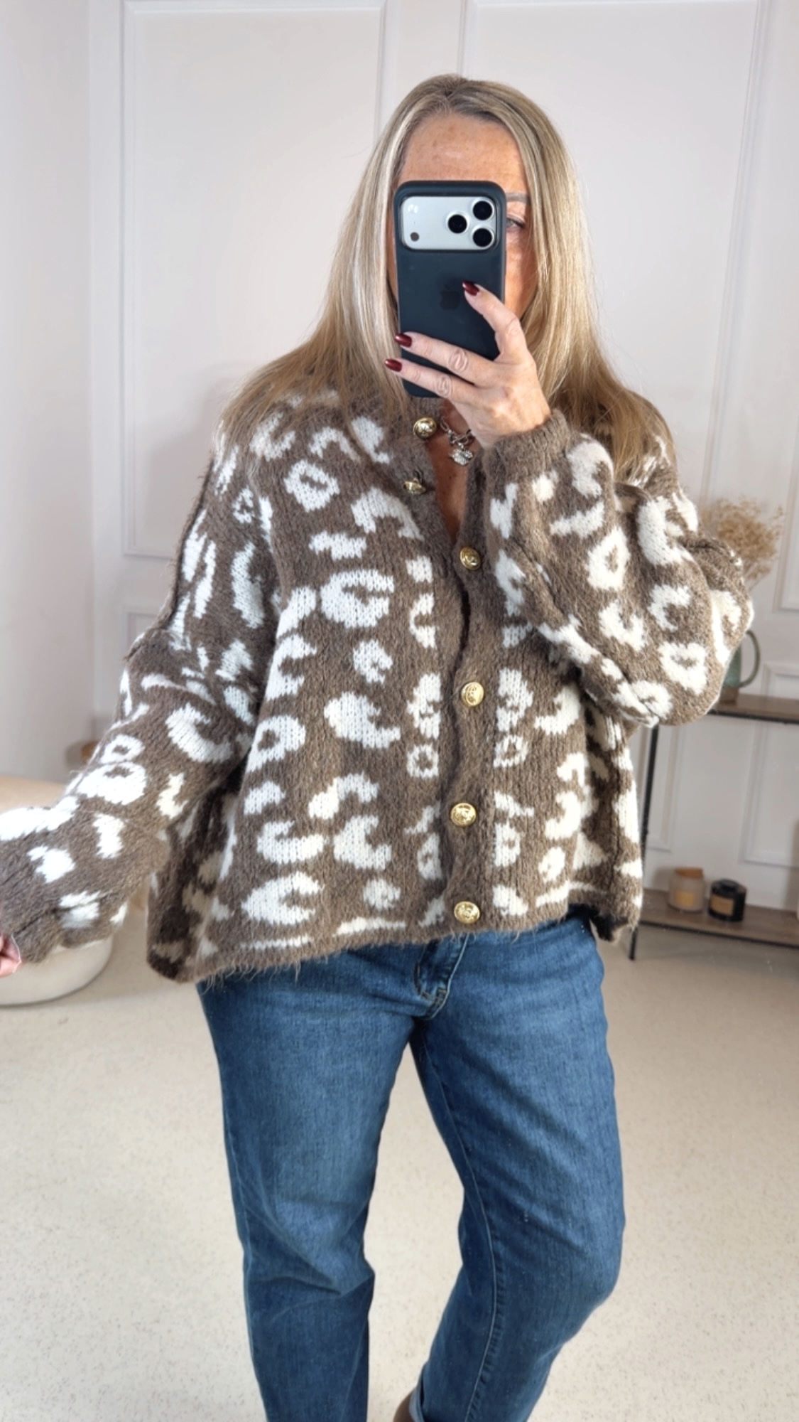 OVERSIZE CARDIGAN ARLES LEO STRICKJACKE Made in Italy 36 - 46