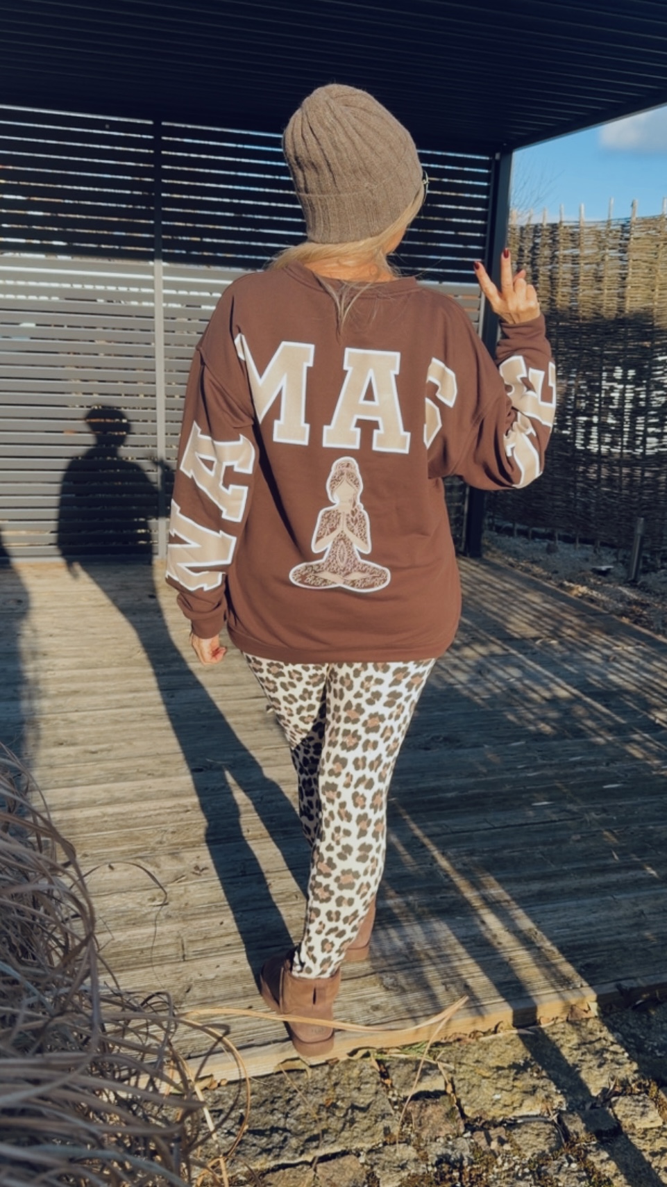 OVERSIZE SWEATER NAMASTE ALL DAMN DAY Made in Italy 34-44