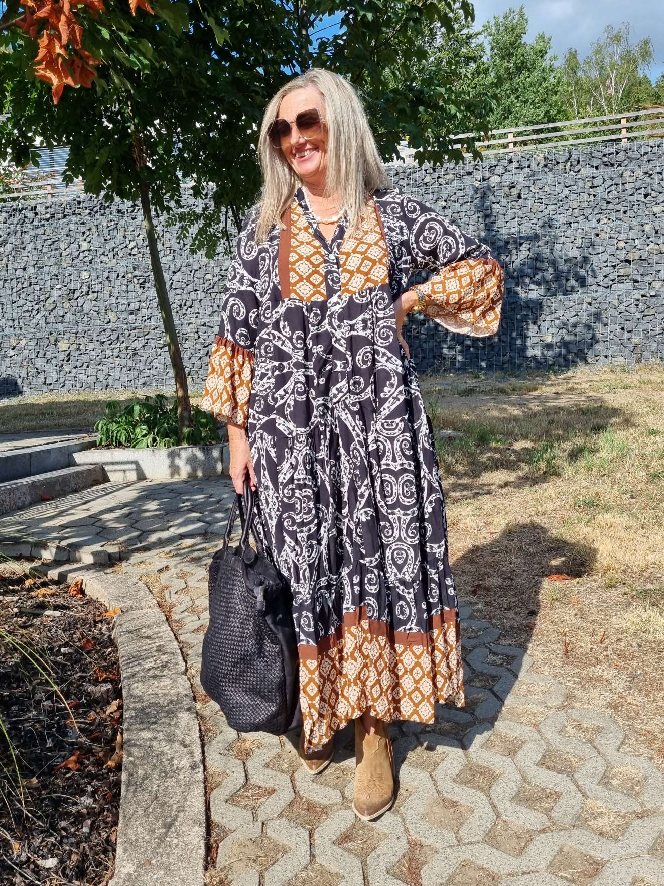 MAXI TUNIKA DRESS STROMBOLI SCHWARZ 34-40/42 Made in Italy langes Kleid Hängerchen Tunikakleid MAXI TUNIKA DRESS STROMBOLI SCHWARZ 34-40/42 Made in Italy langes Kleid Hängerchen Tunikakleid