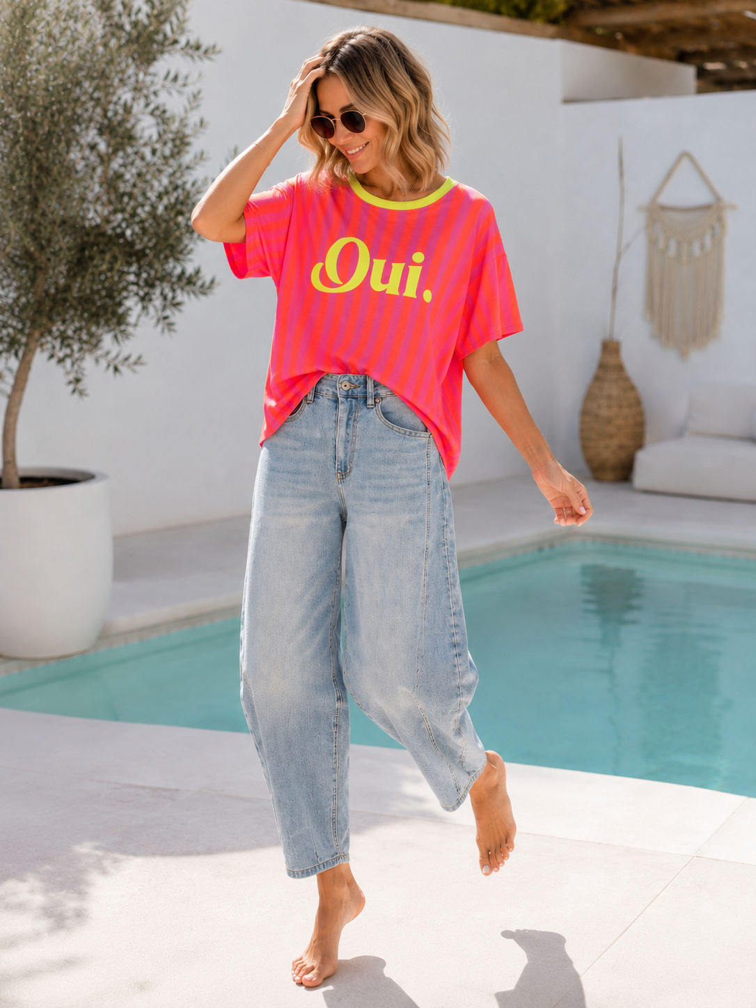 T-Shirt Nuria Blockstreifen Oui. Made in Italy 34-42/44