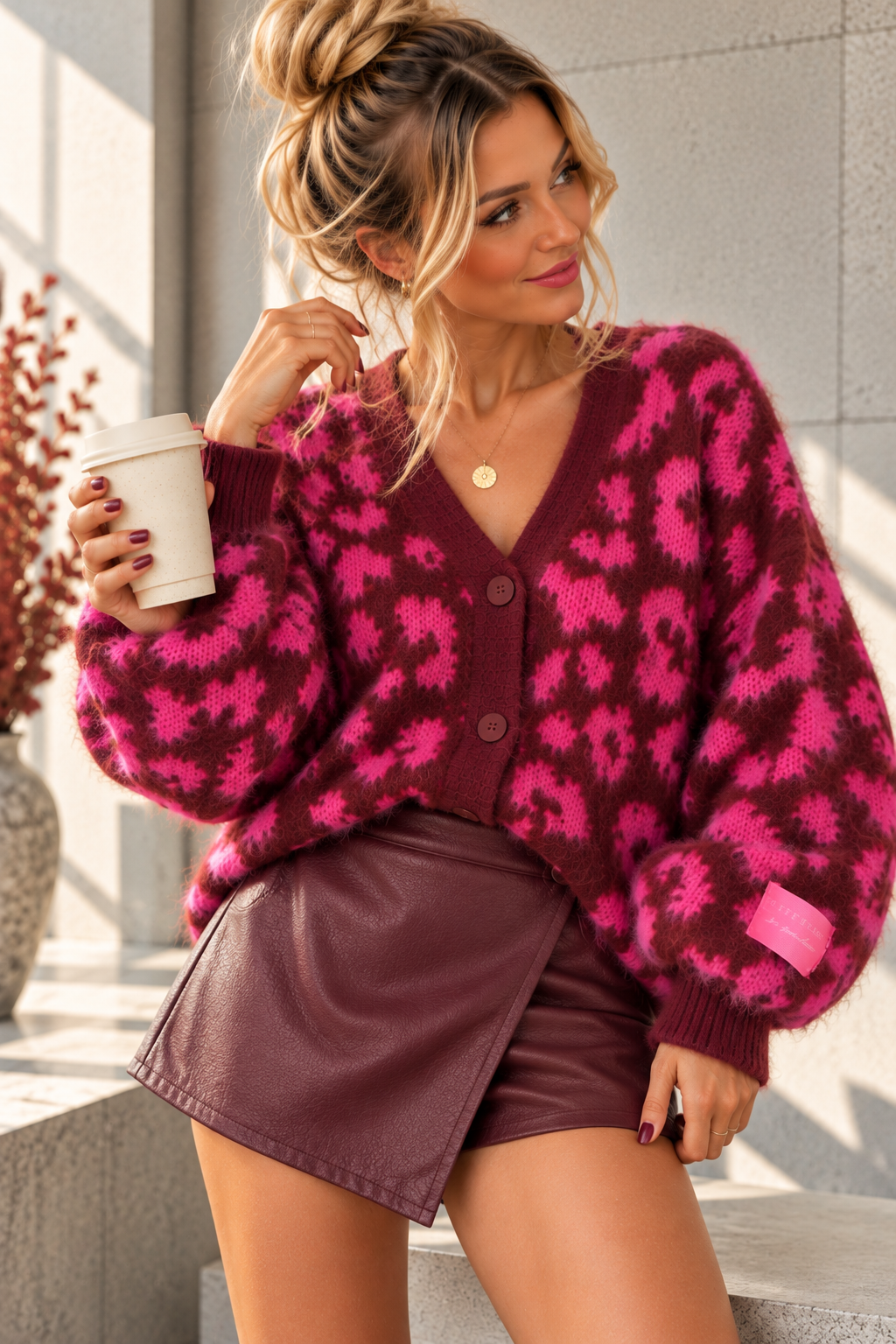 Strickjacke Leo mit Patch – Fashion Must-have SJ0194 I Made in Italy 34-42