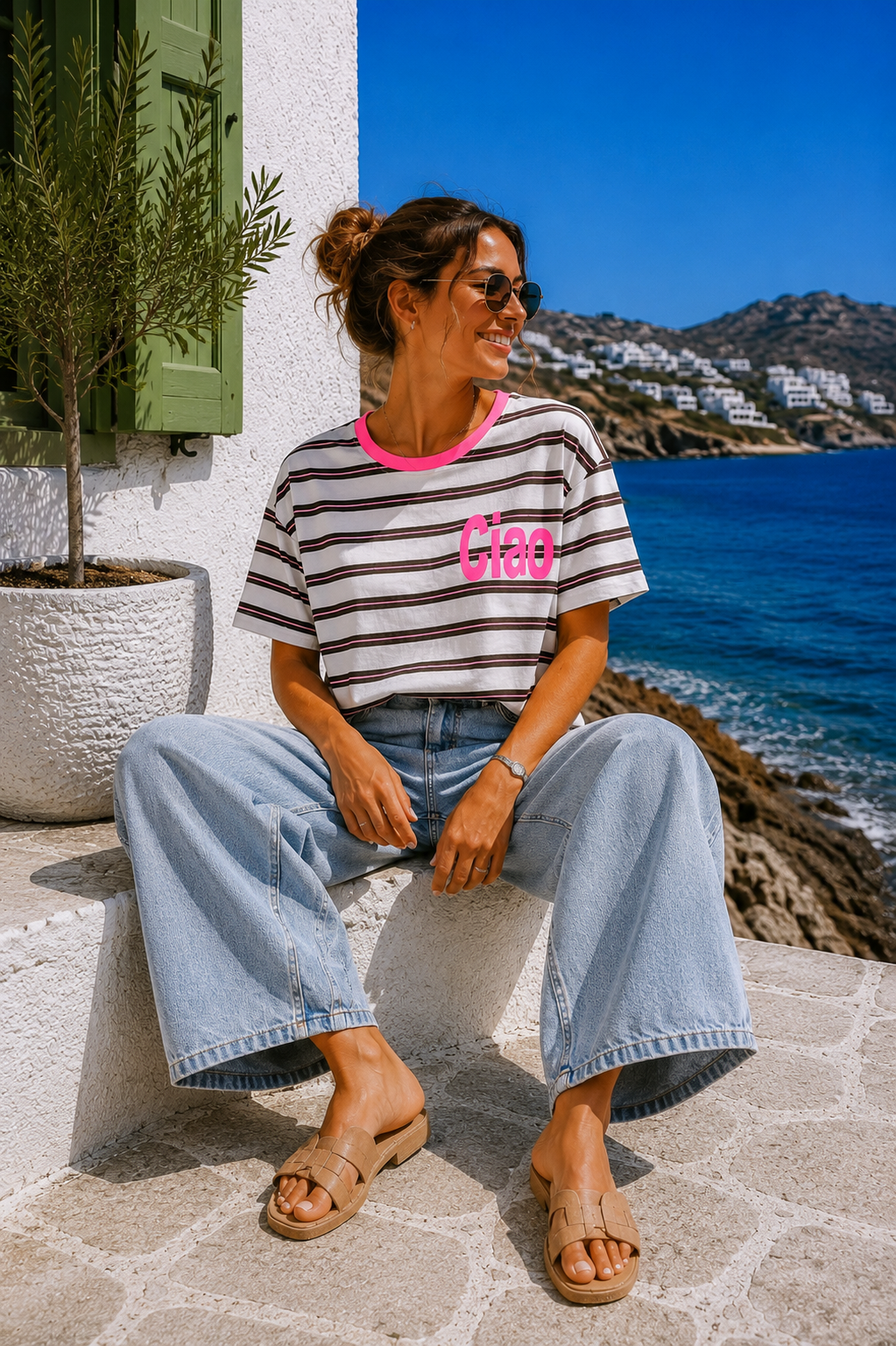 T-Shirt Stripes Ciao Nisida Made in Italy 34-40/42