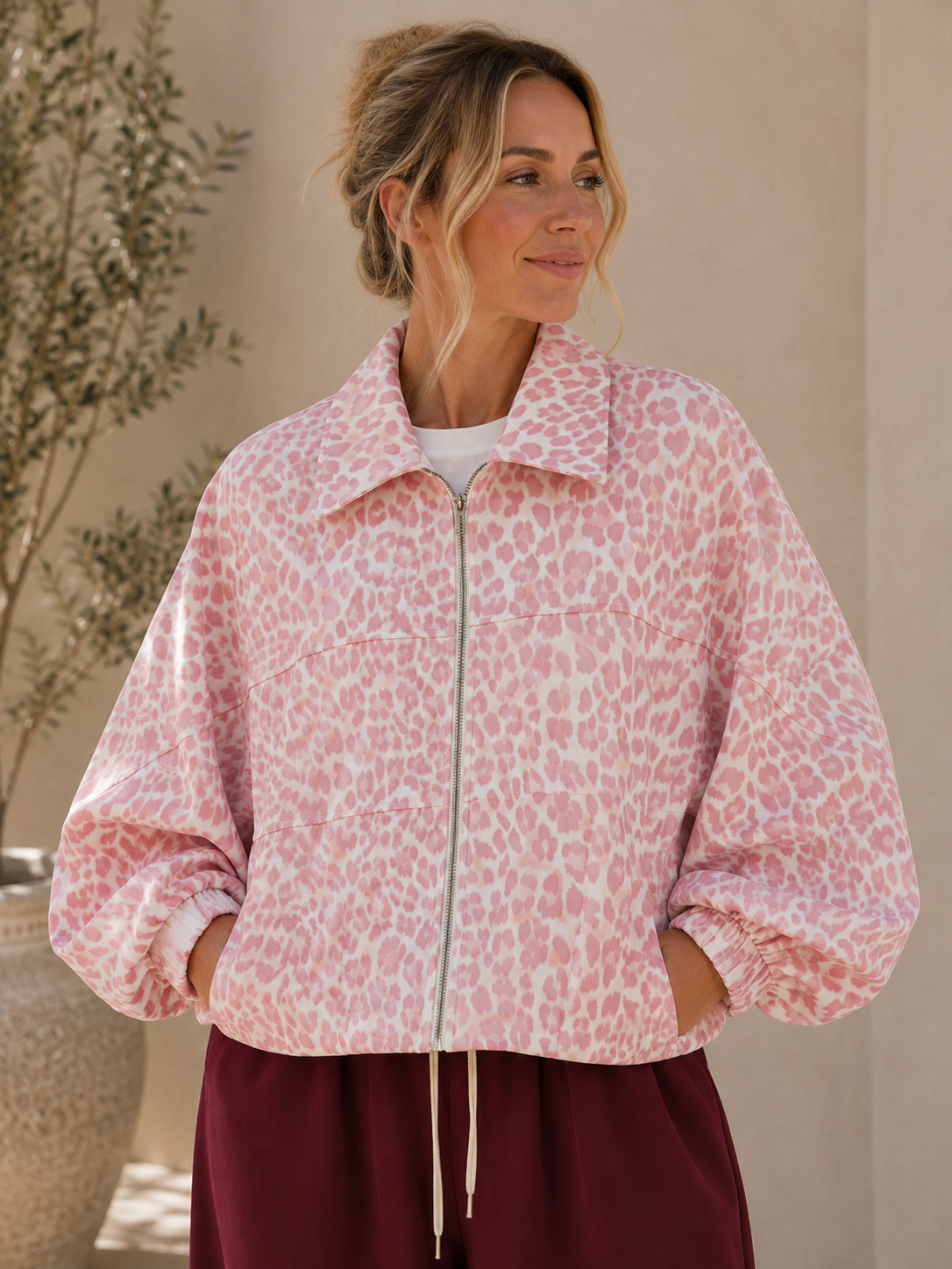 Jacke Elvara Leo mit Fledermausärmeln Made in Italy 34-42/44