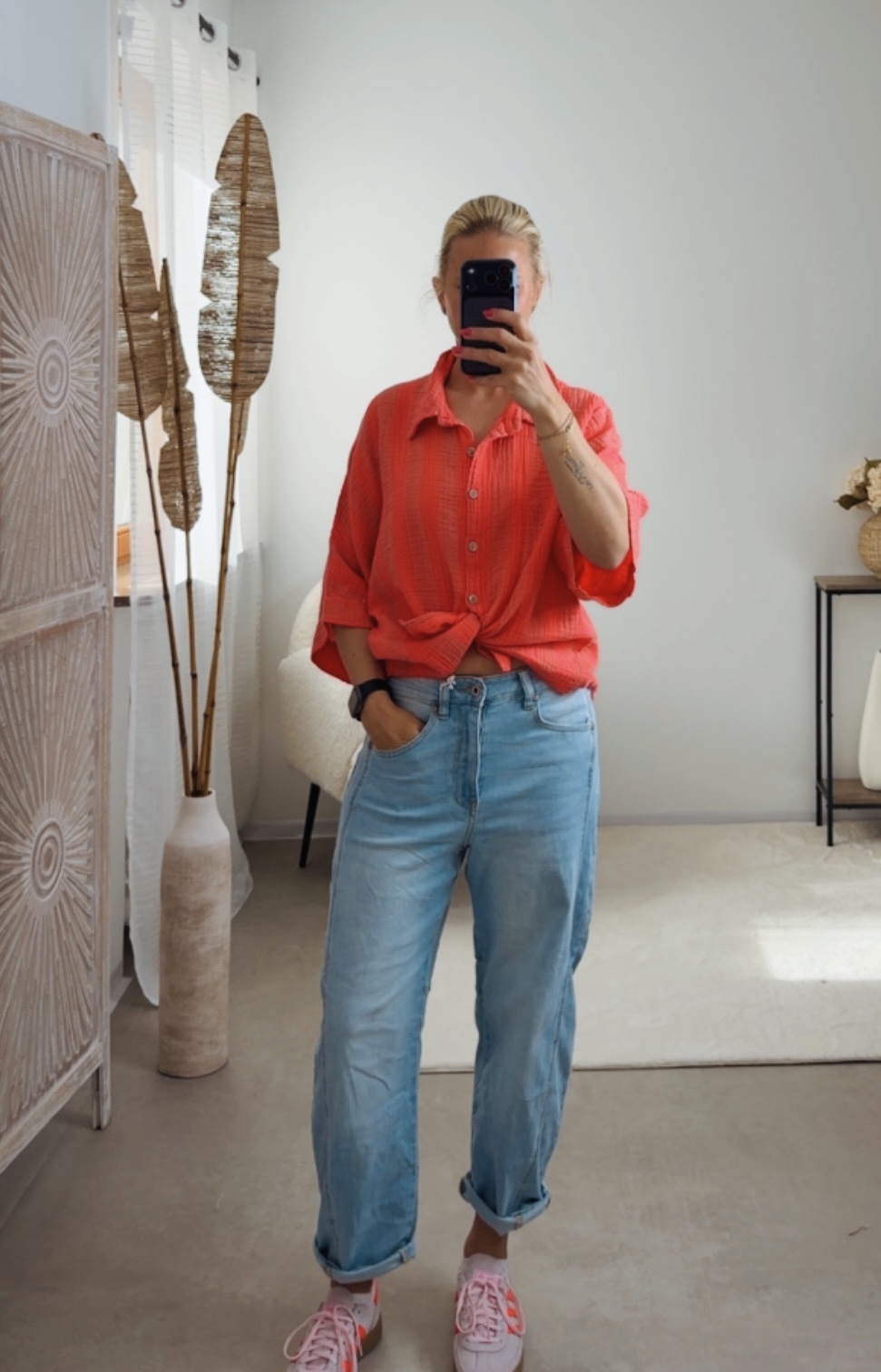 Musselinbluse Riva Blockstreifen Made in Italy 34-40/42