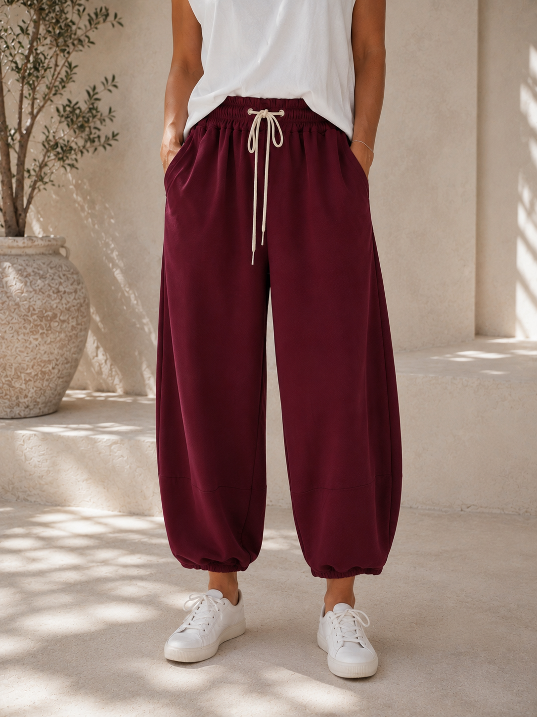 Ballon-Jogpant Amaris – lässige Basic Pants für jeden Tag Made in Italy 34-42/44