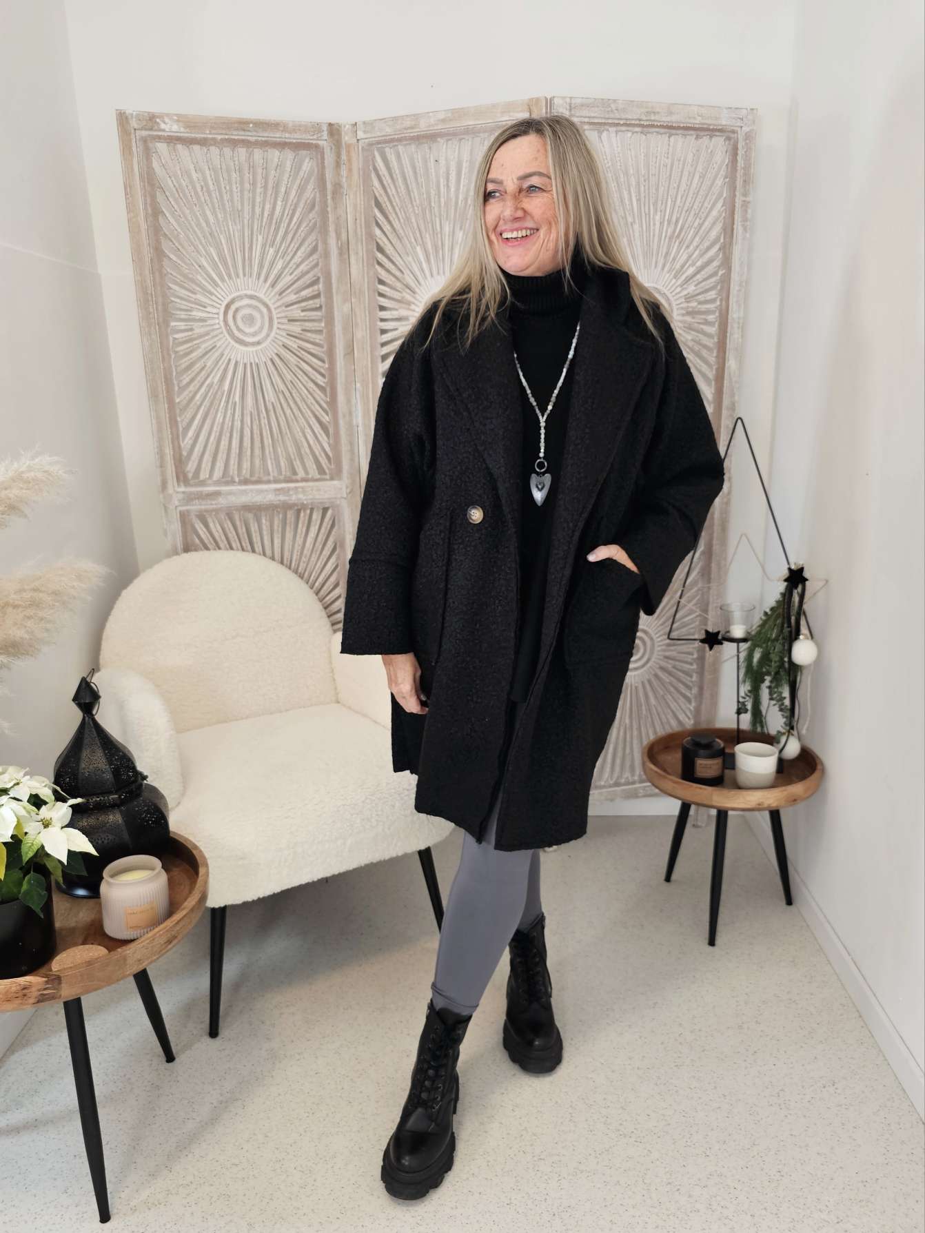 BACK AGAIN TEDDY COAT WICKY Mantel Jacke MADE IN ITALY 34-44 BACK AGAIN BACK AGAIN TEDDY COAT WICKY Mantel Jacke MADE IN ITALY 34-44 BACK AGAIN