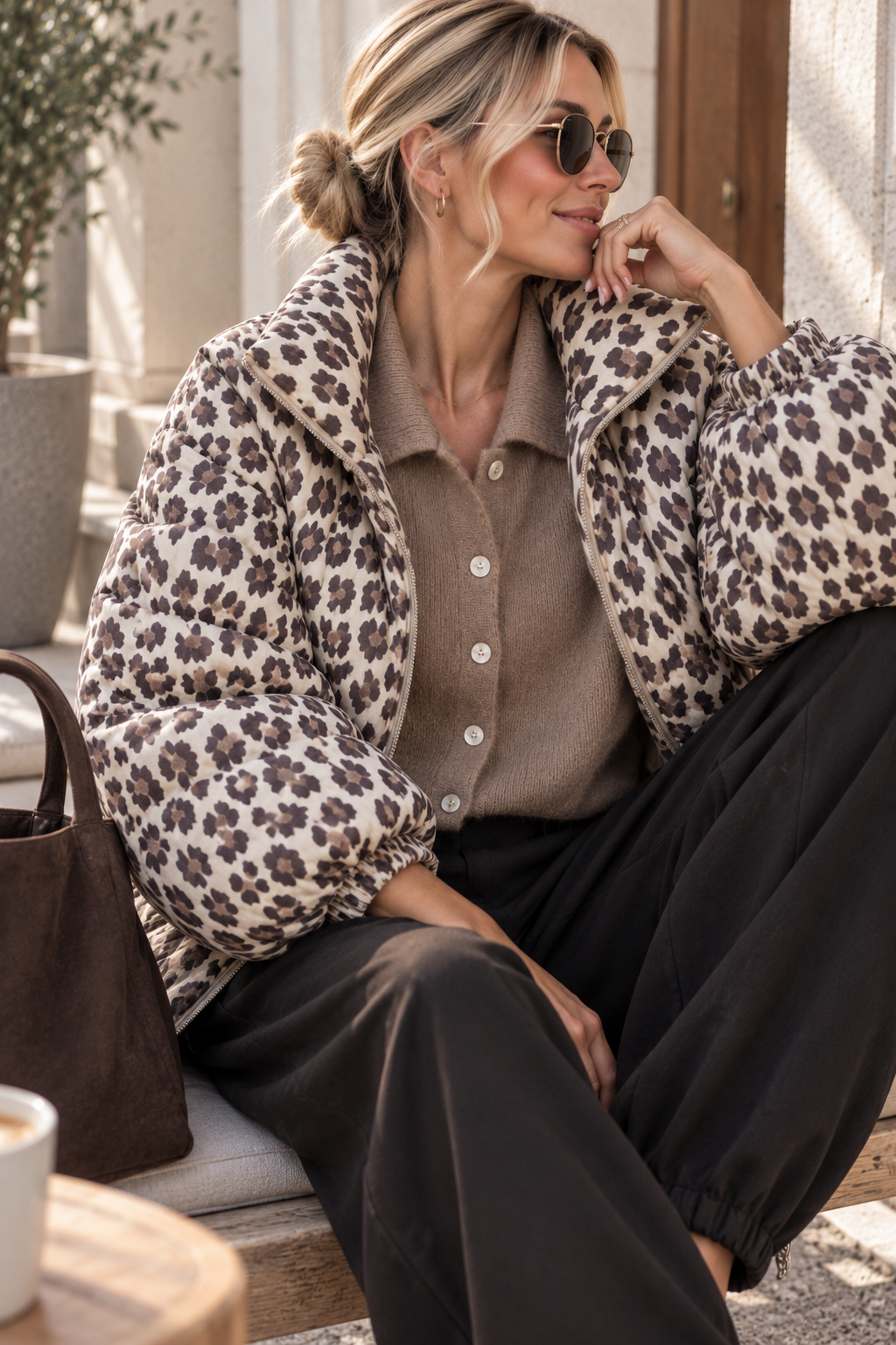 Jacke Puffy Monika LEO – lässiger Allrounder für die Übergangszeit Made in Italy 34-42