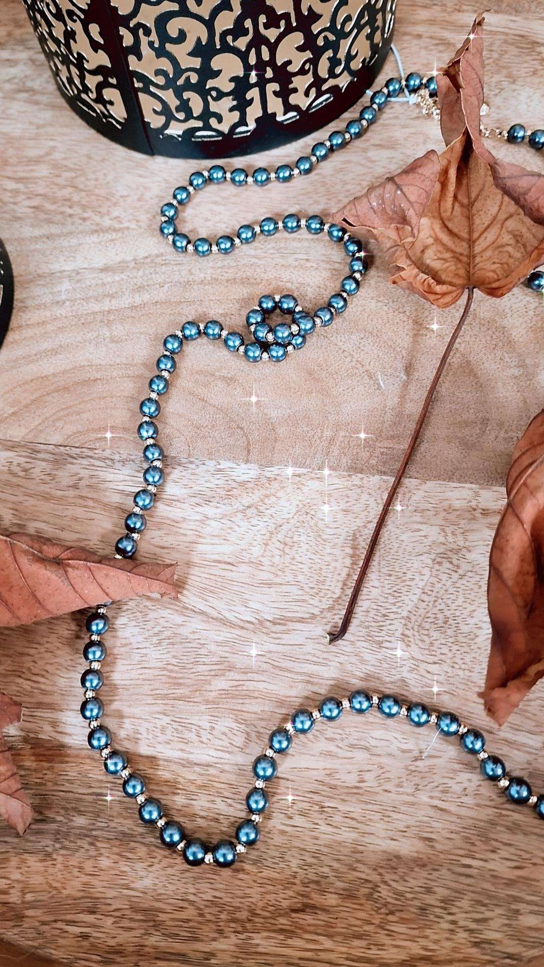 NECKLESS LA PERLA Lange Kette Kunstperle Halskette Italy Style versch. Farben NECKLESS LA PERLA Lange Kette Kunstperle Halskette Italy Style versch. Farben