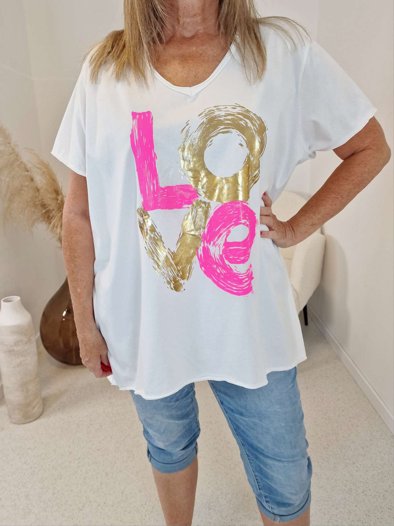 BASIC VOKUHILA SHIRT AMORE WEIß 36 - 42 Made in Italy      