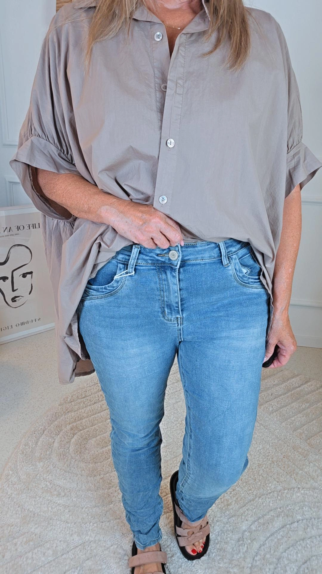 BASIC JEANS LIYANA destroyed Made in Italy Variantenartikel K2712 Blau