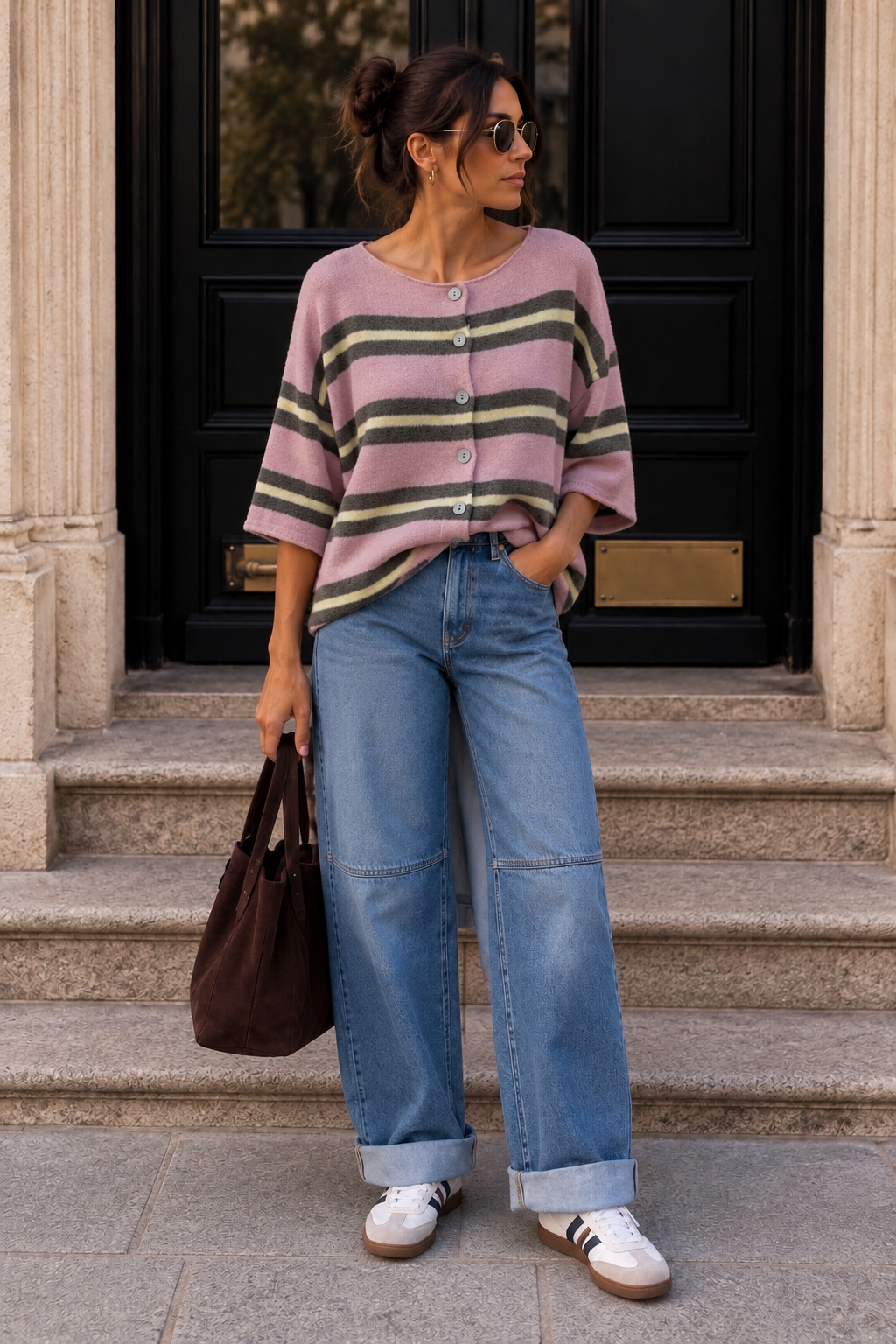 Strickjacke Dreiviertelarm I SJ0056 I Made in Italy 34-42/44