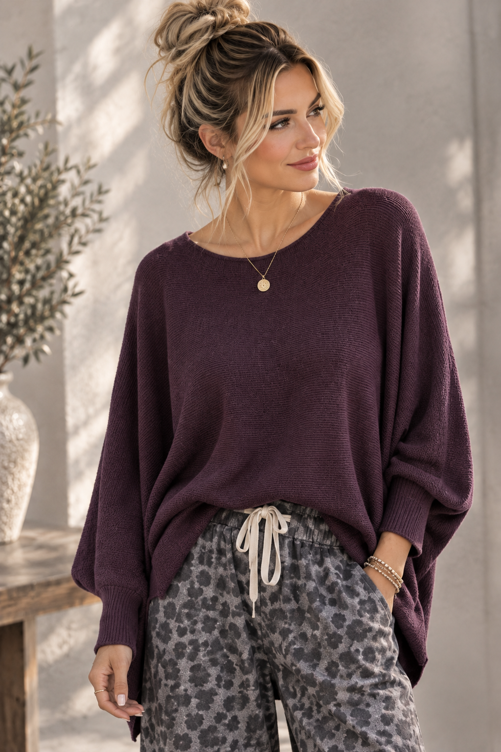 OVERSIZE KNIT SWEATER SIGRID Made in Italy 34-44/46 Strick Pullover