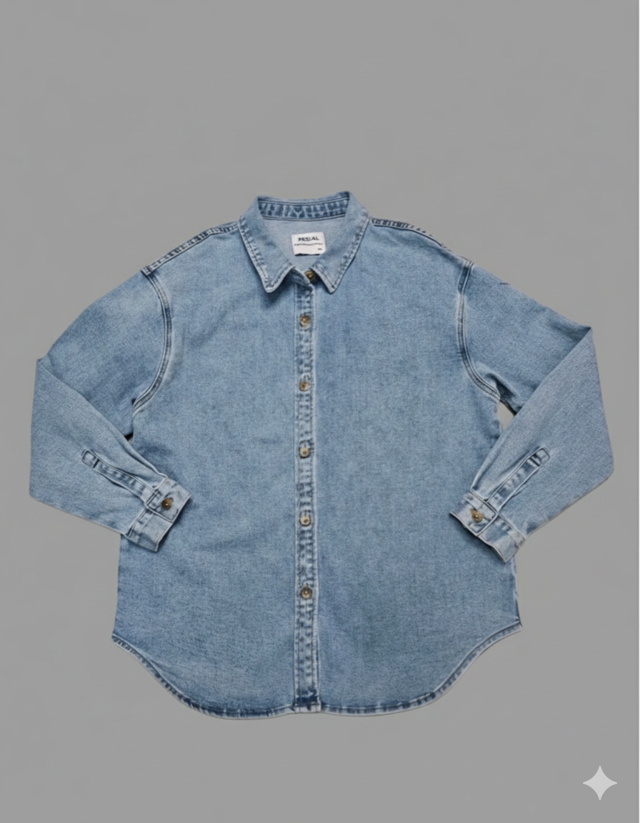 Jeansbluse „Blue Ease“ Denim Hemd Italy Style