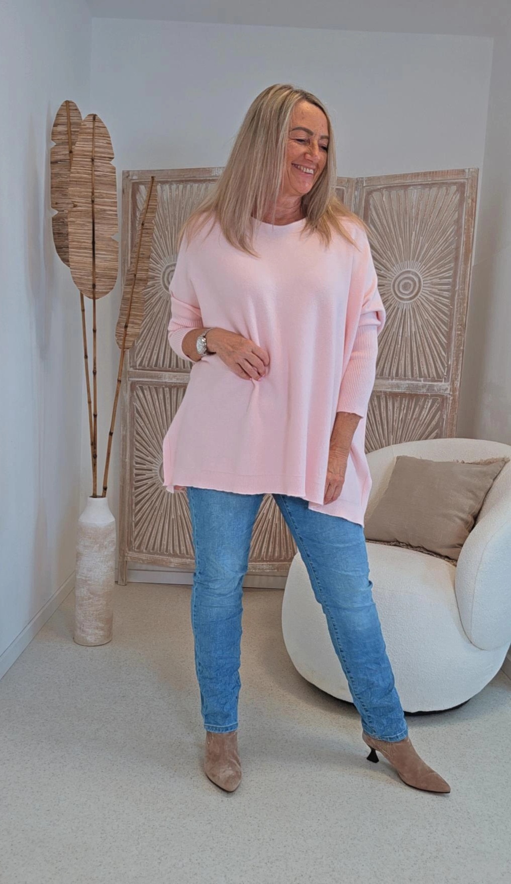 OVERSIZE KNIT SWEATER SIGRID Made in Italy 34-48/50 Strick Pullover