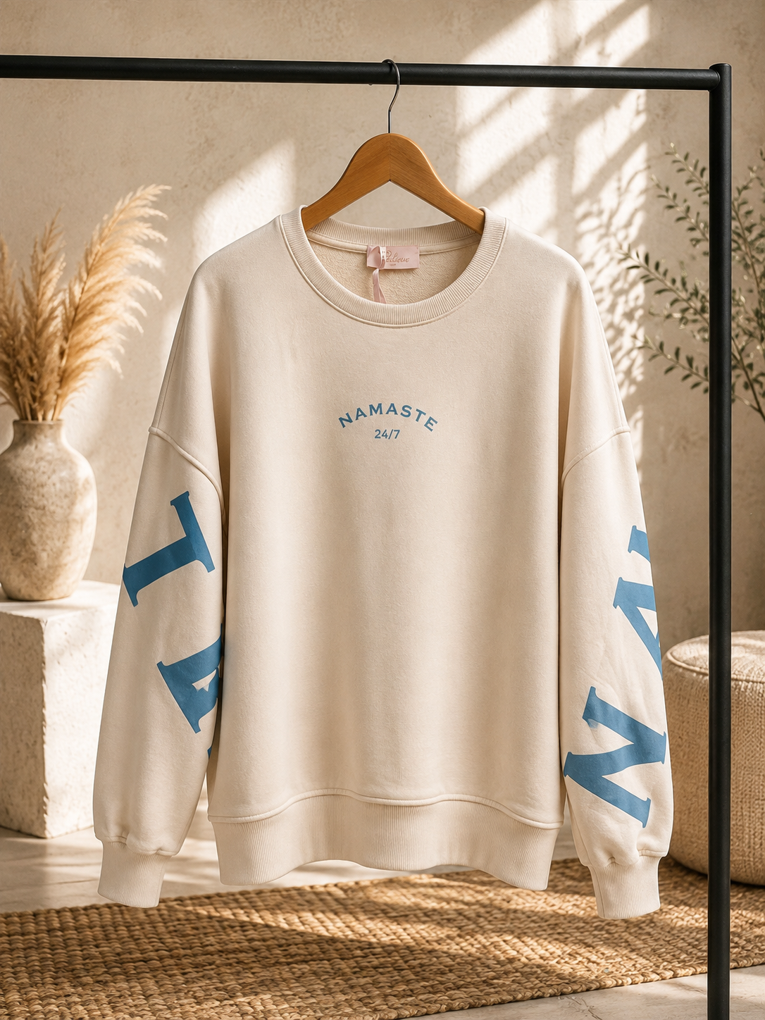 Sweatshirt „Namaste 24/7 Uni“ – Made in Italy | One Size bis ca. Gr. 42
