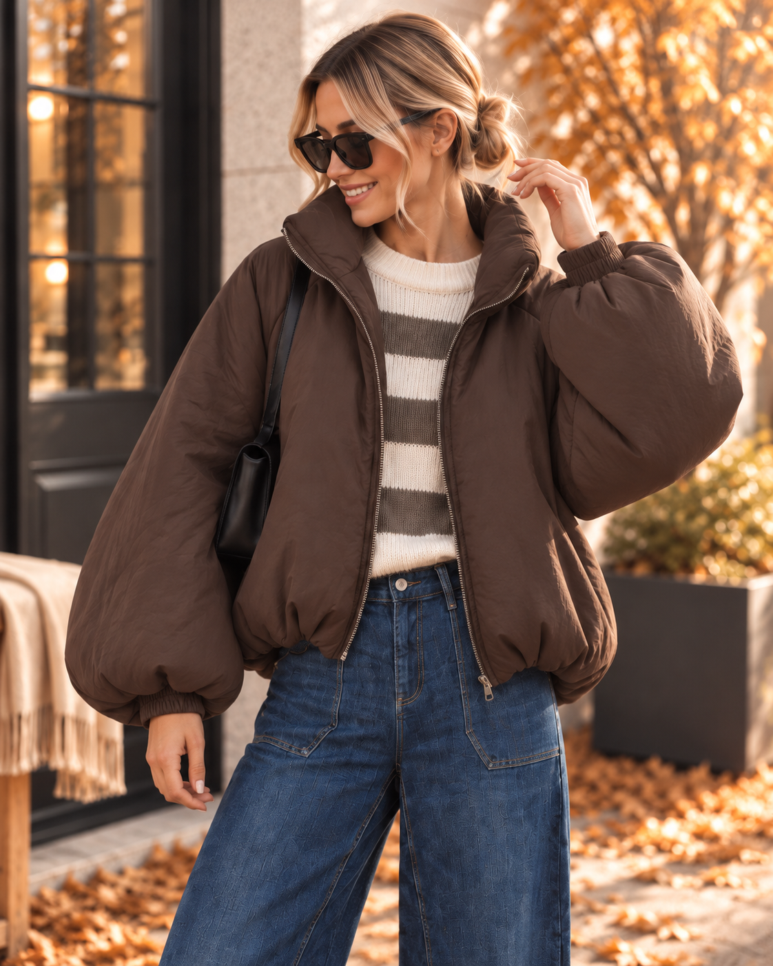 Jacke Puffy Monika – lässiger Allrounder für die Übergangszeit Made in Italy 34-42