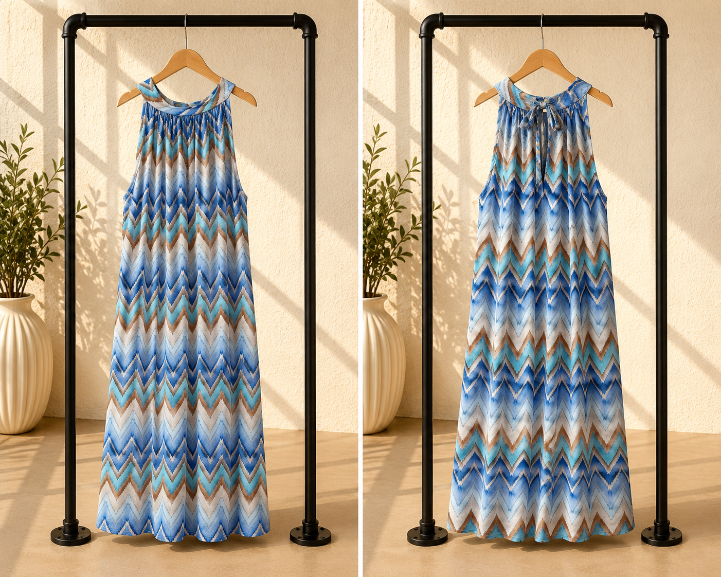 Kleid Bellara Zickzack-Muster Made in Italy 34-40/42