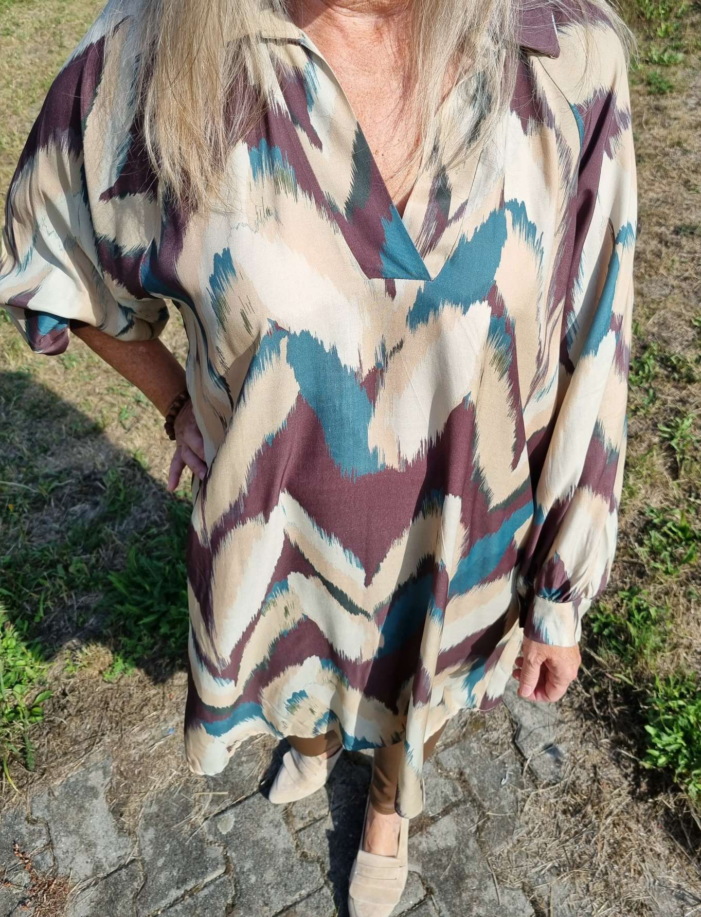 BLUSEN KLEID JUANA PETROL Dress Longbluse Made in Italy verschiedene Größen BLUSEN KLEID JUANA PETROL Dress Longbluse Made in Italy verschiedene Größen