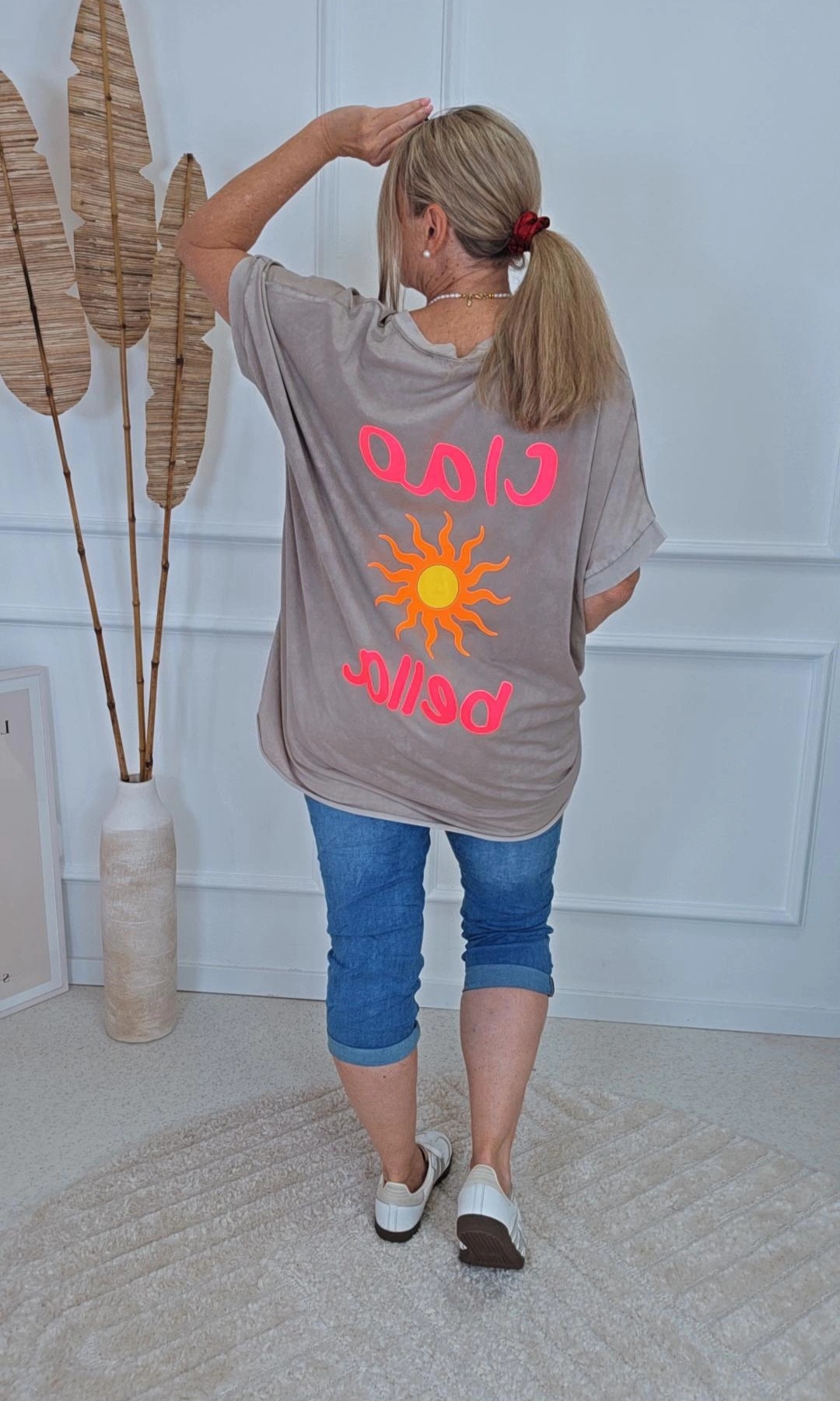 BASIC SHIRT ZELMA SUN CIAO BELLA Vokuhila Made in Italy Größe 34 - 44/46