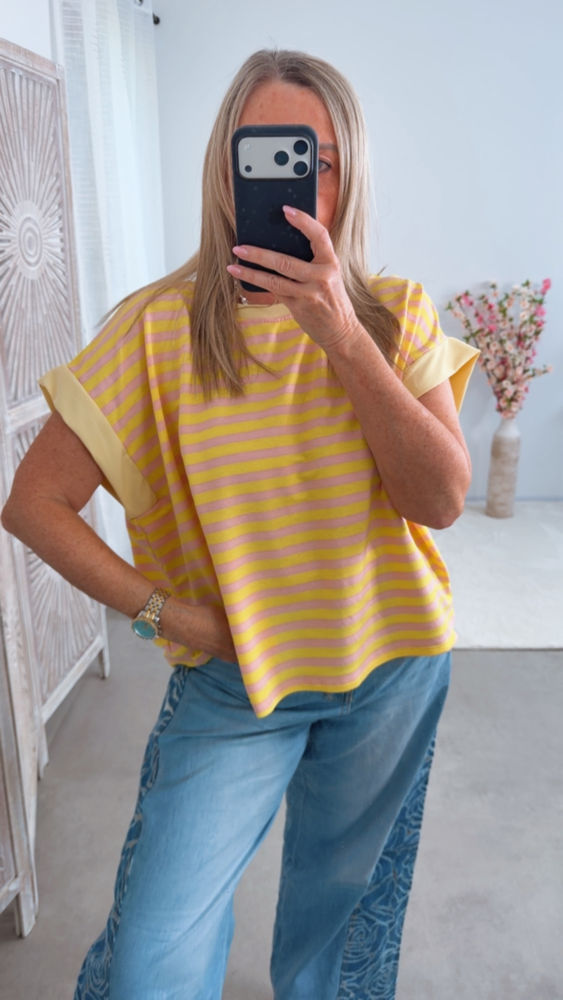 🌈✨ Streifen Shirt Nuvia Stripes Made in Italy 34-42/44