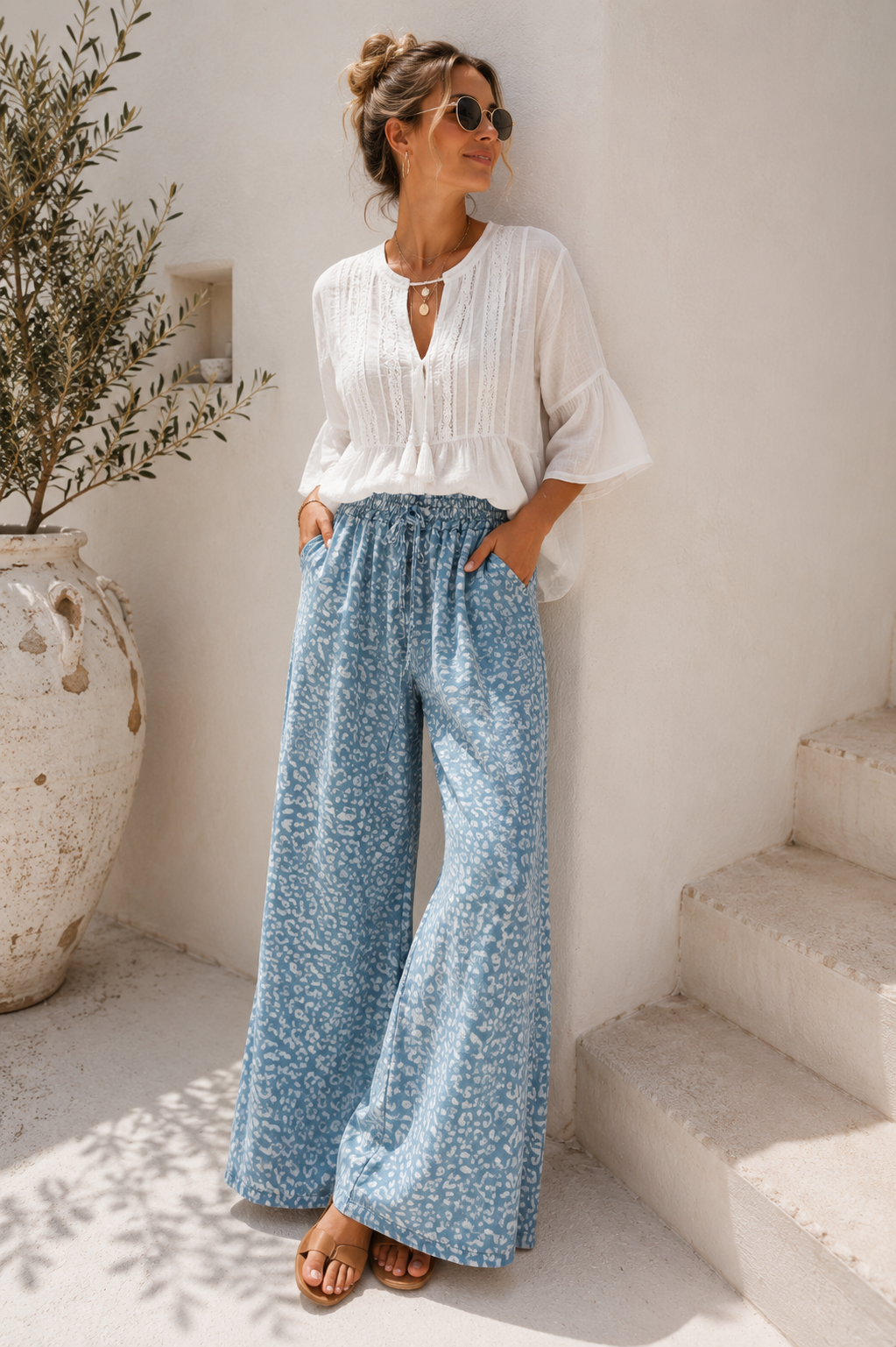 💙✨ Marlene Hose Velamira Leo Lyocell Made in Italy